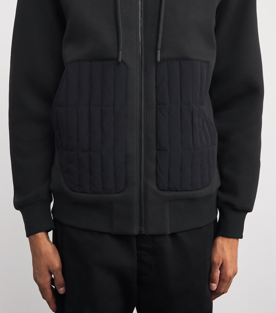 Cotton-Blend Quilted Cruz Hoodie BLACK Image 6