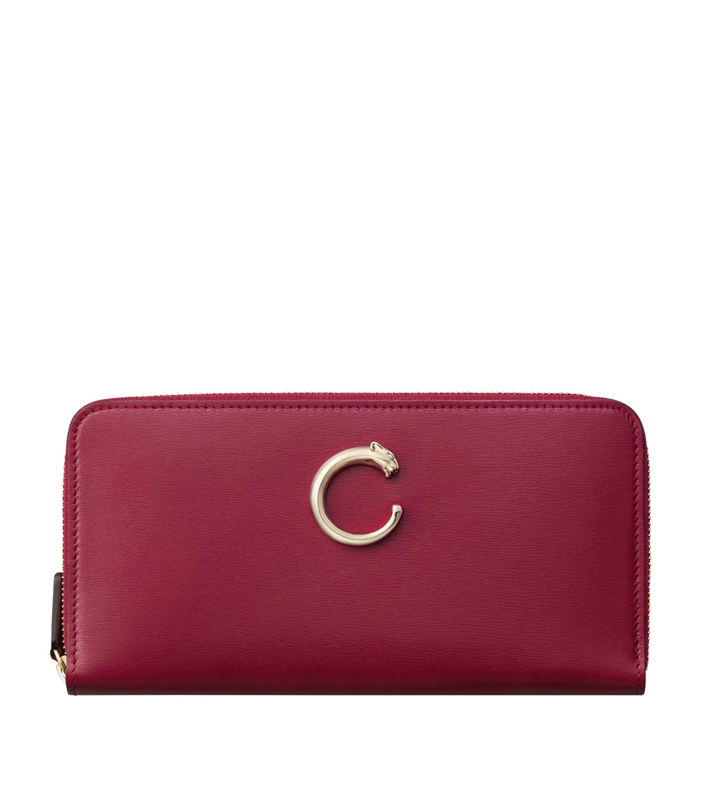Calfskin Panthère de Cartier Wallet CHERRY RED Image 1