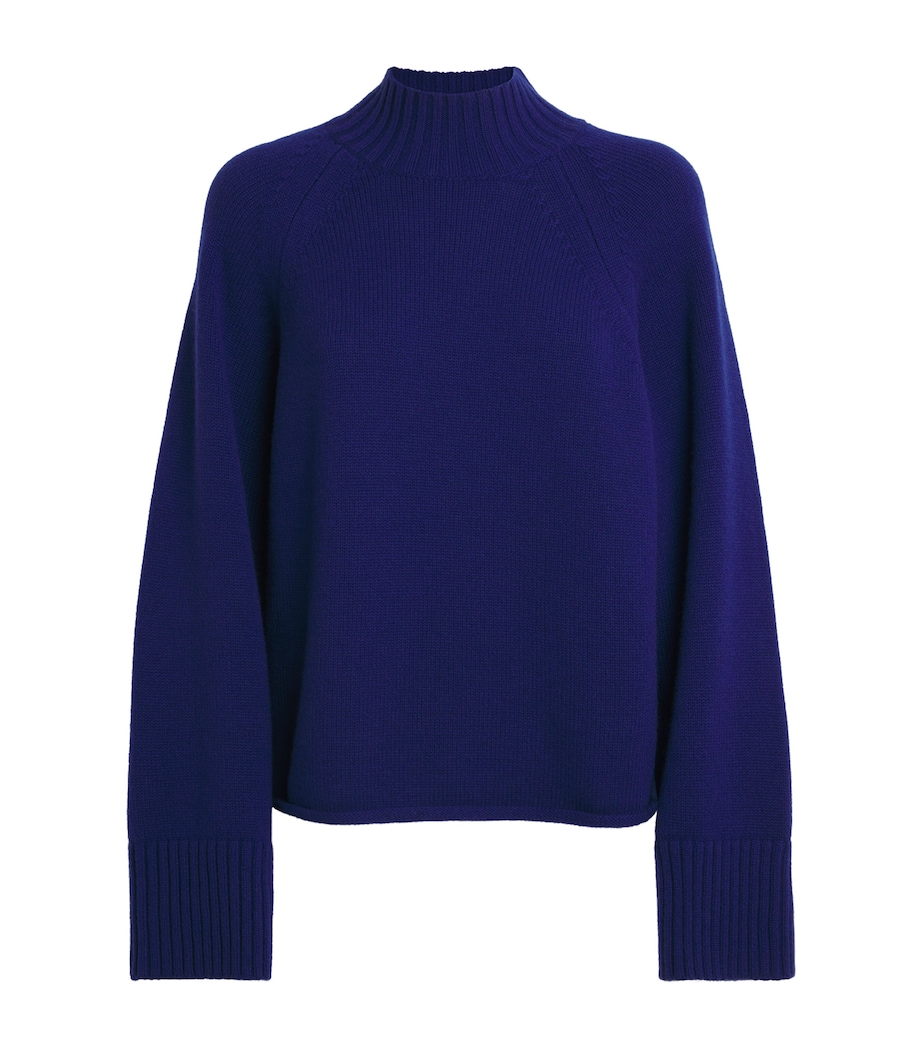 Merino Wool-Cashmere Raglan Sweater JEWEL BLUE Image 1