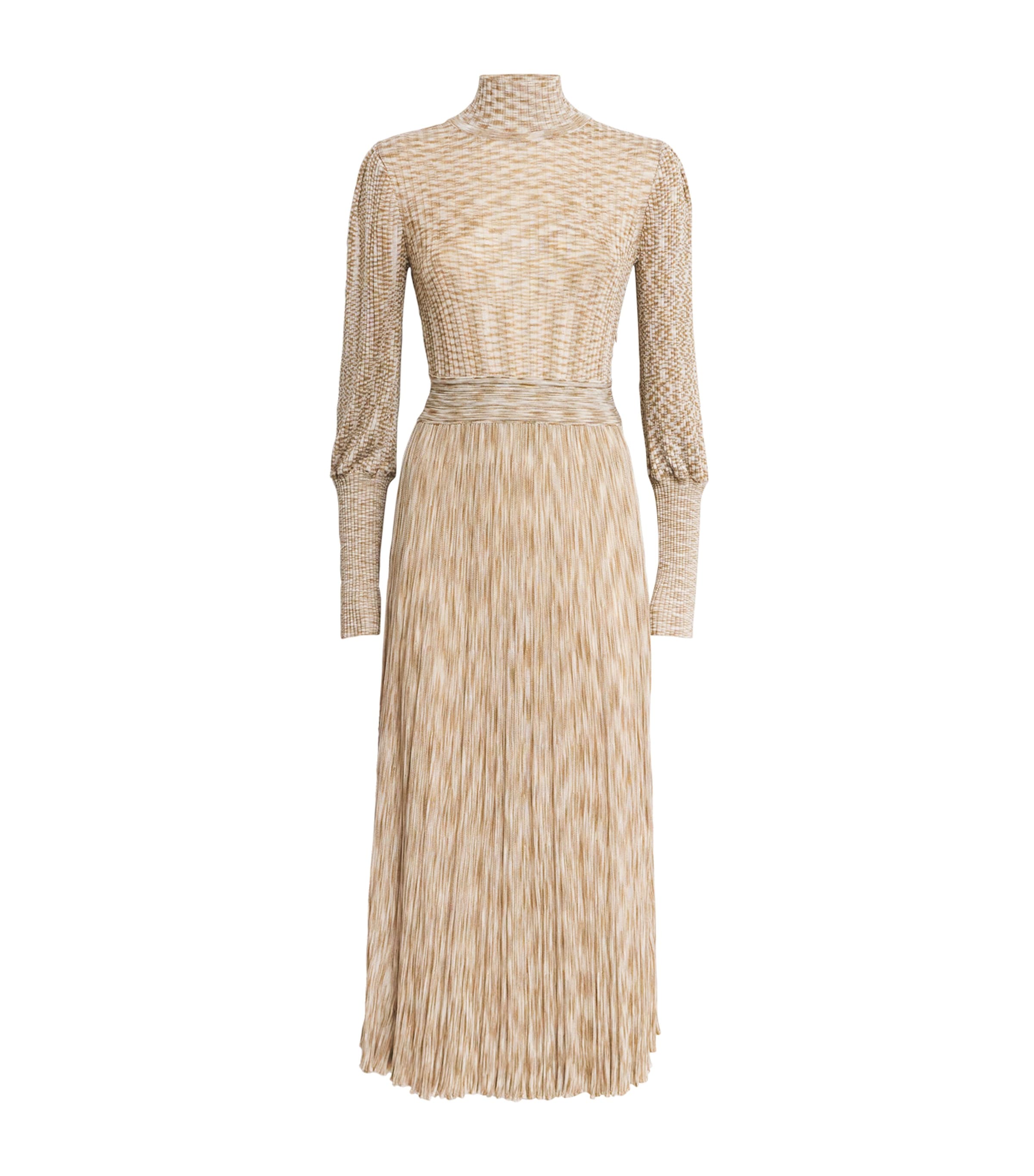 Valenti Knitted Saoirse Midi Dress In Neutral