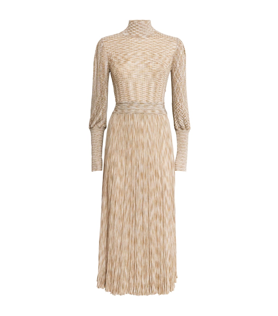Knitted Saoirse Midi Dress 413 NATURAL-CAMEL Image 1