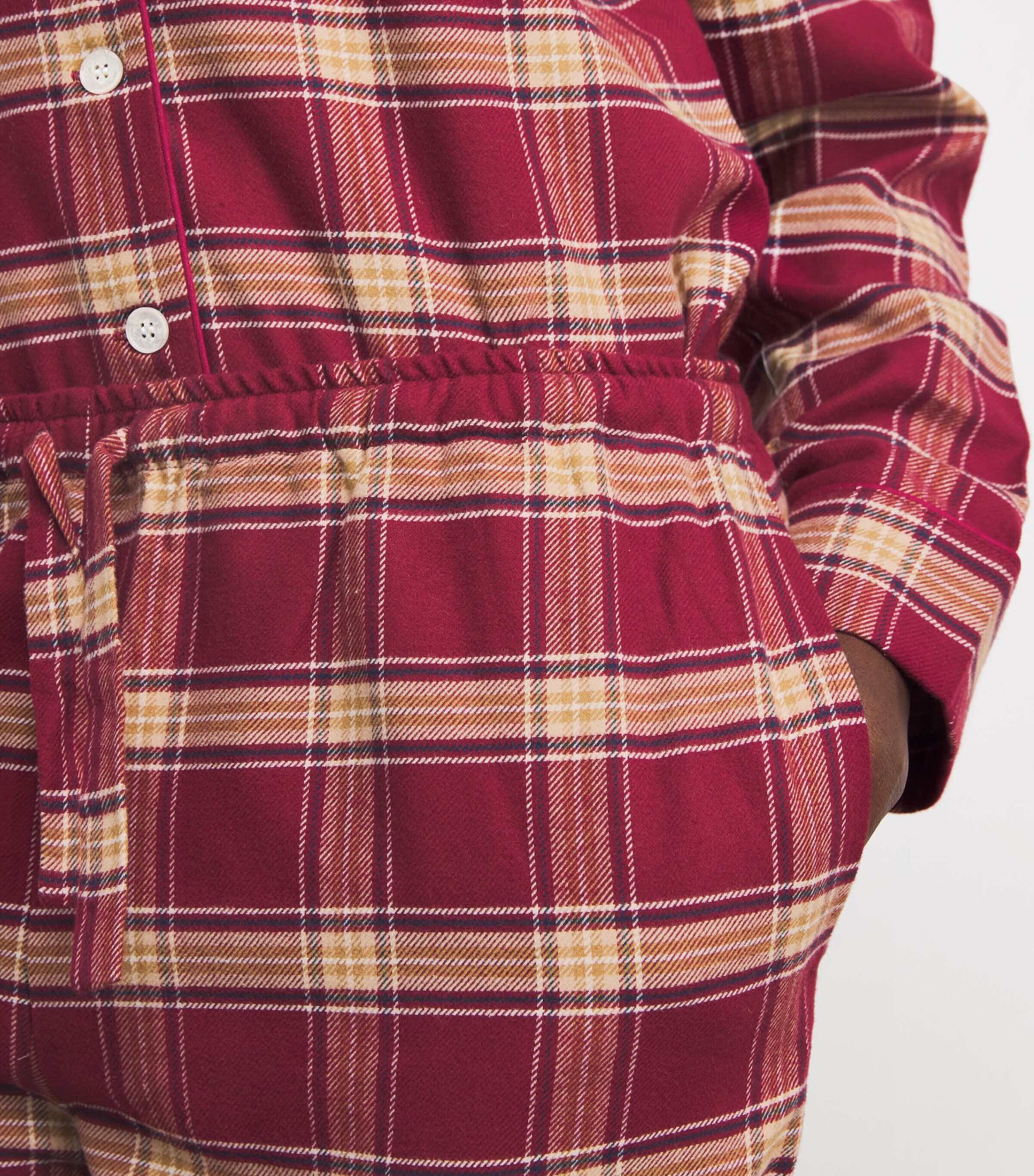 Cotton Kelburn Pyjama Set 48 BURGUNDY Image 4