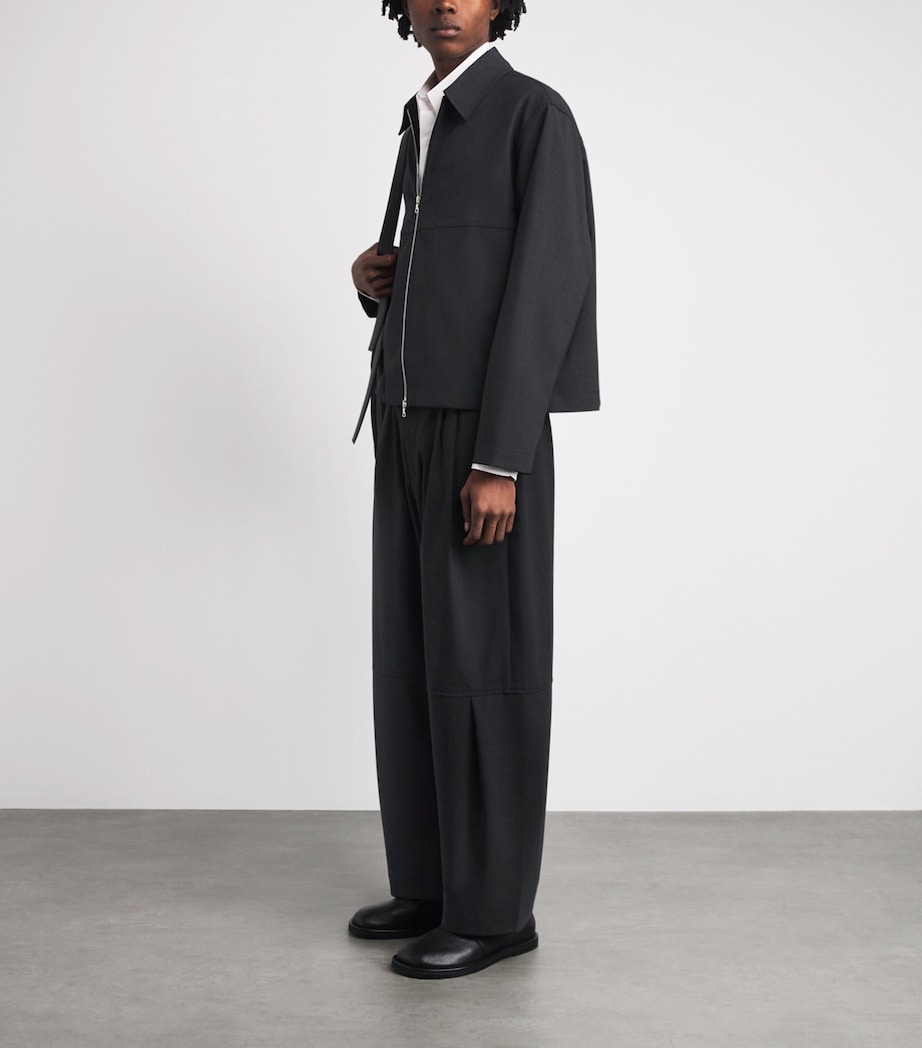 Sage Nation Mens Tailored Petrol Jacket Charcoal Image 2