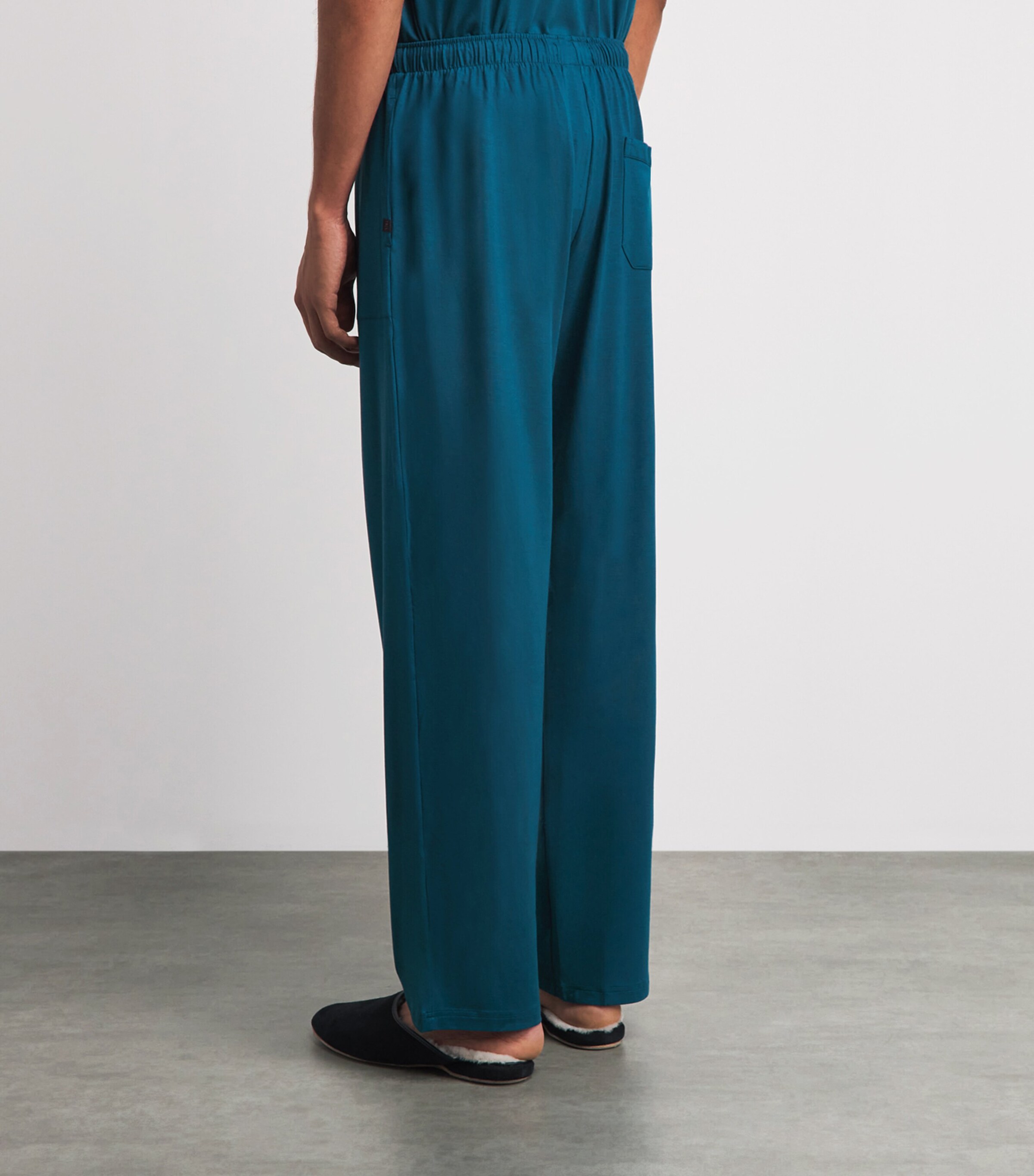 Derek Rose Mens Basel Lounge Trousers Tea Image 5