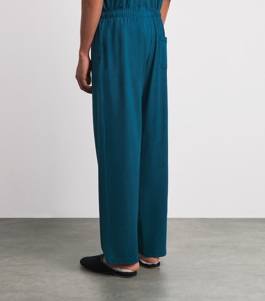 Derek Rose Mens Basel Lounge Trousers Tea Image 5