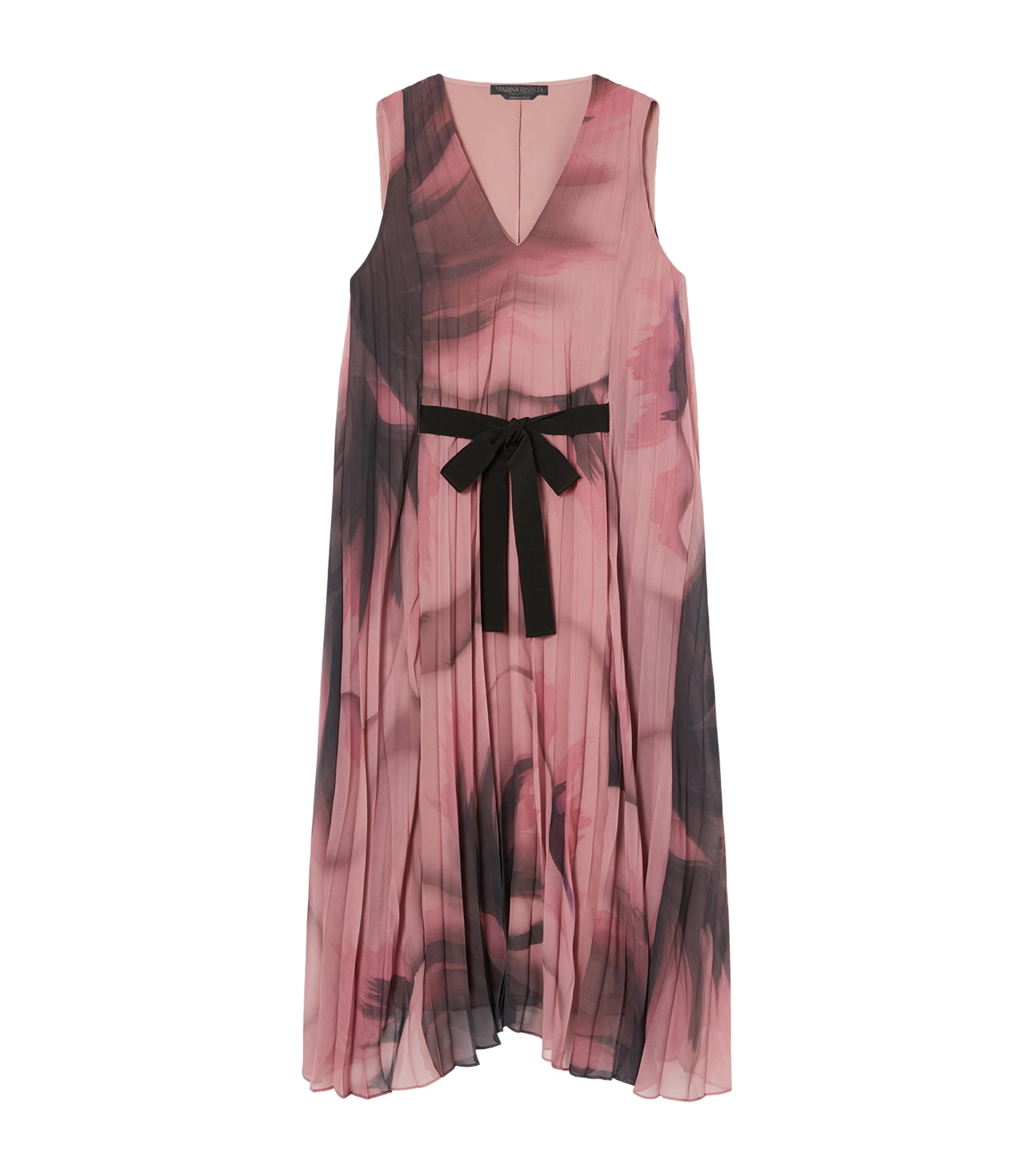 MARINA RINALDI PLEATED MIDI DRESS