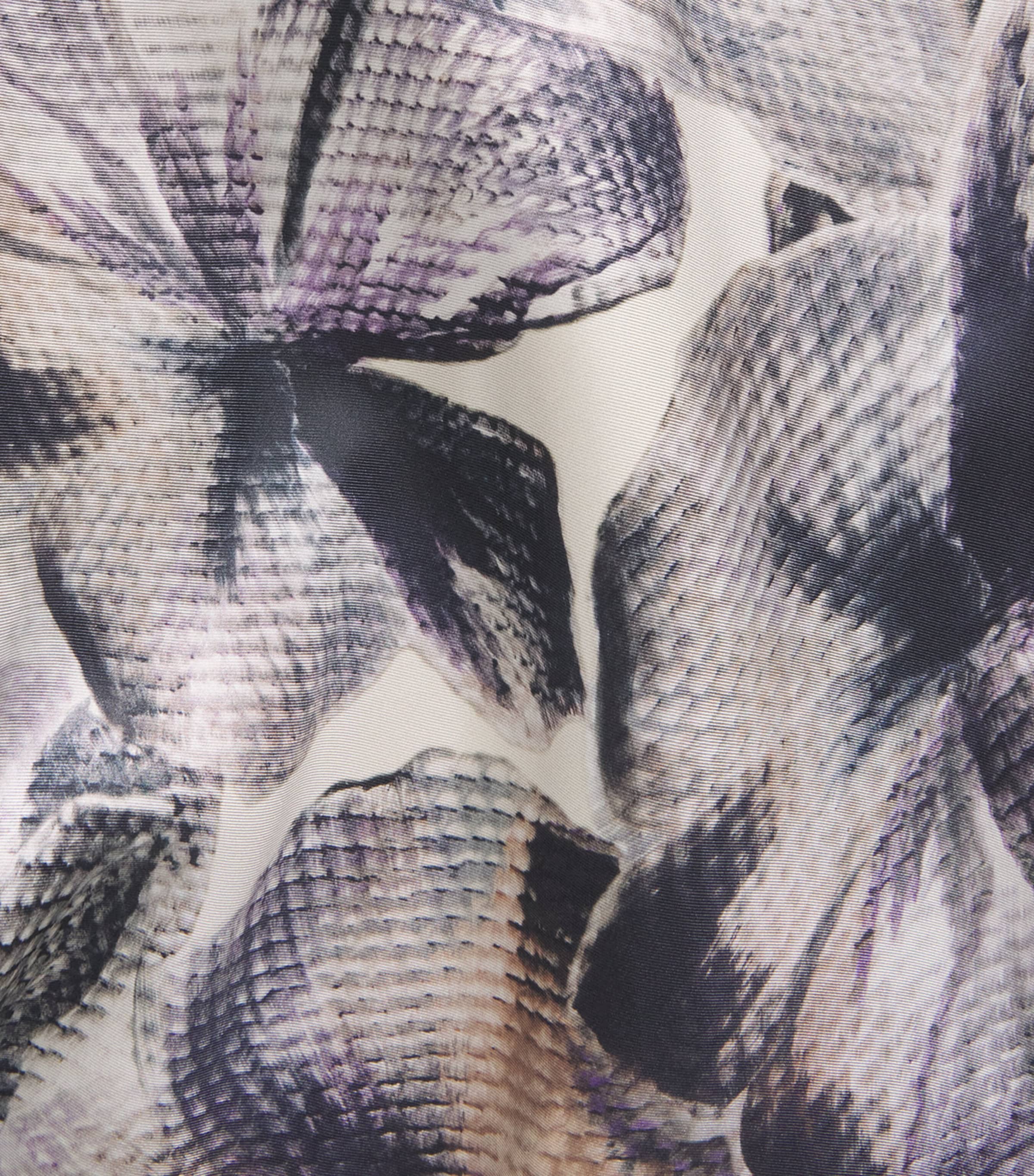 Agnona Womens Silk Floral Print Midi Skirt Mauve Image 6
