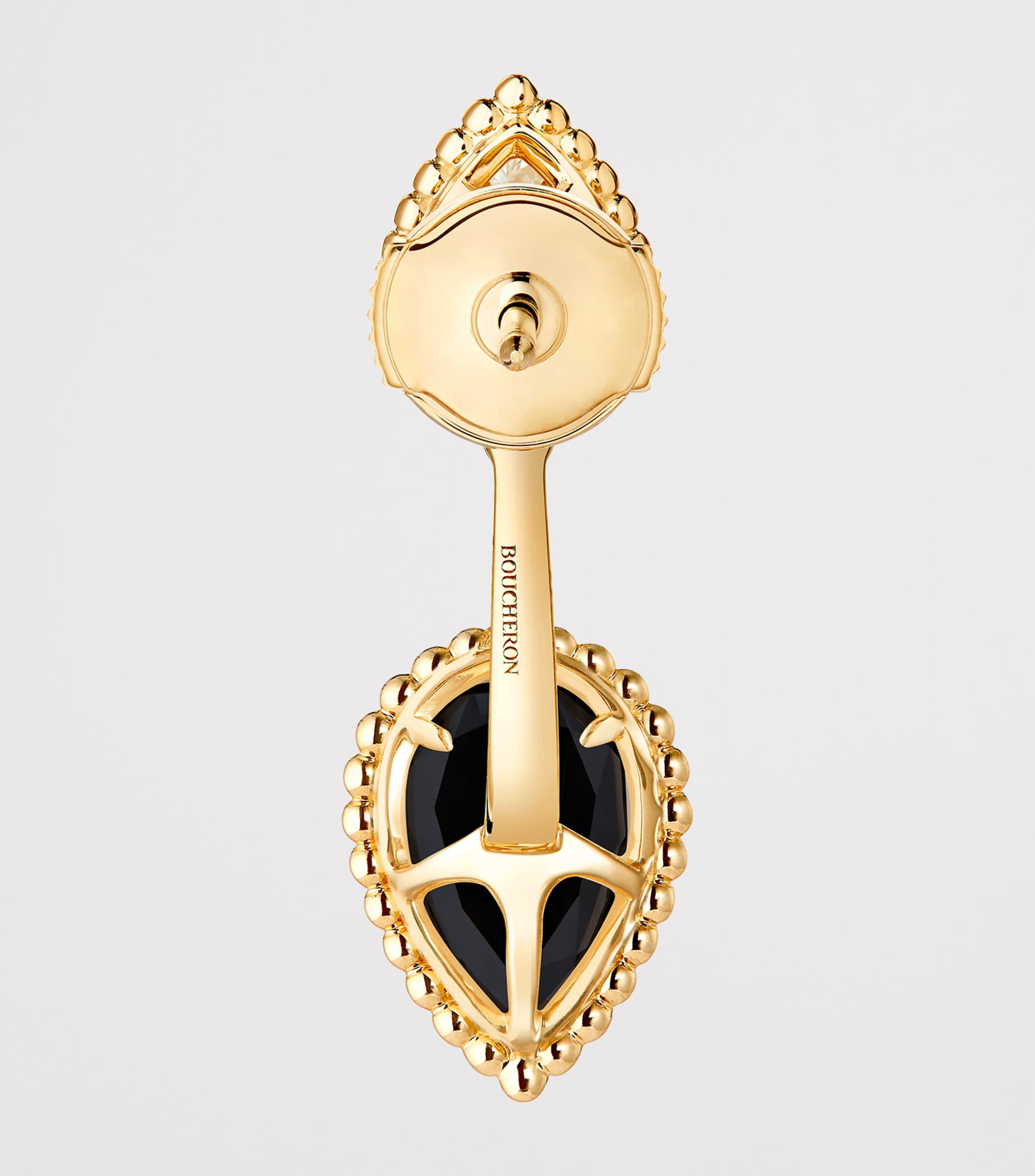 Boucheron Yellow Gold, Diamond and Onyx Serpent Bohème Stud Earring Yellow Gold Image 3