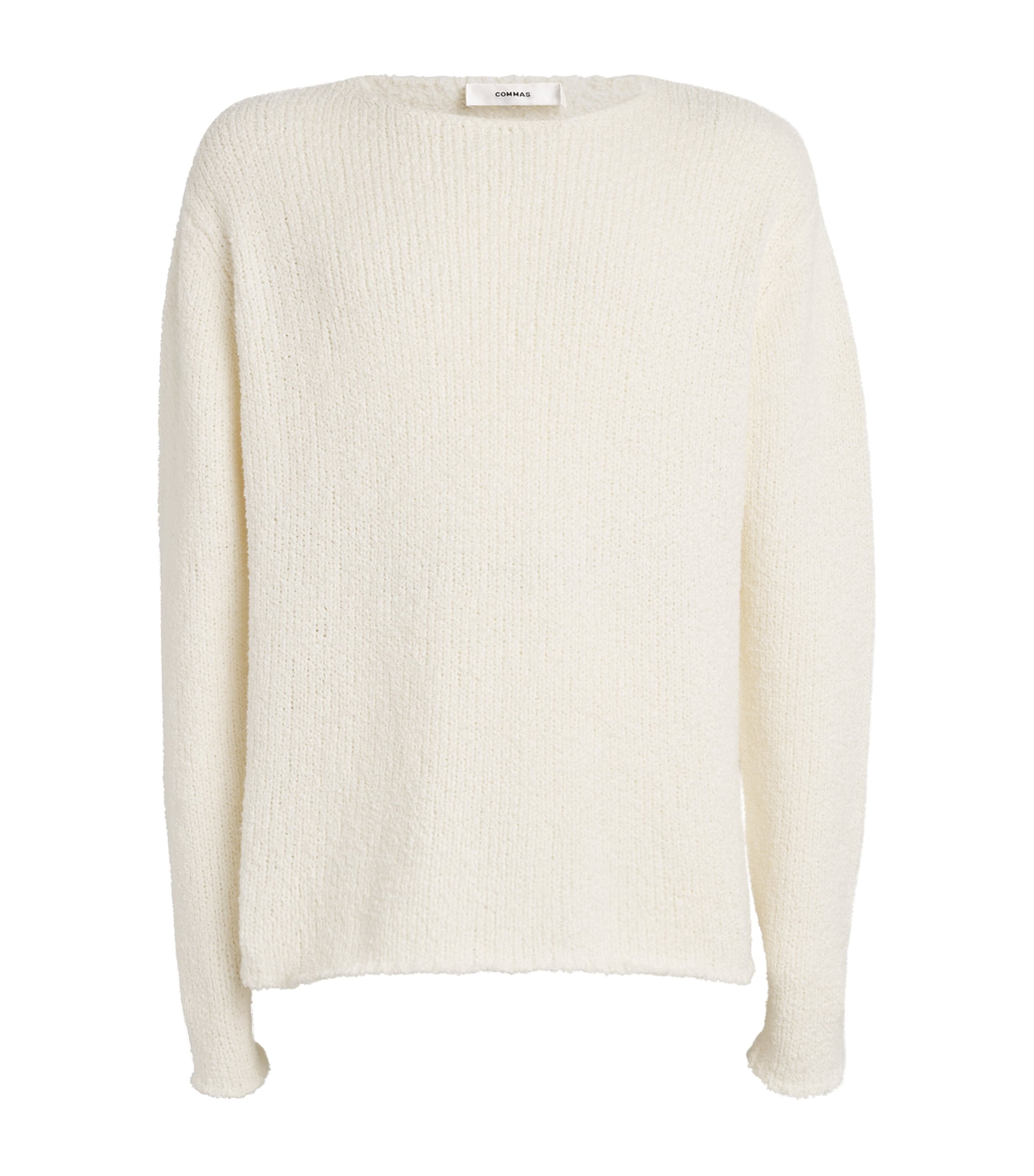 COMMAS Mens Cotton-Cashmere Relaxed Sweater Off White Image 1