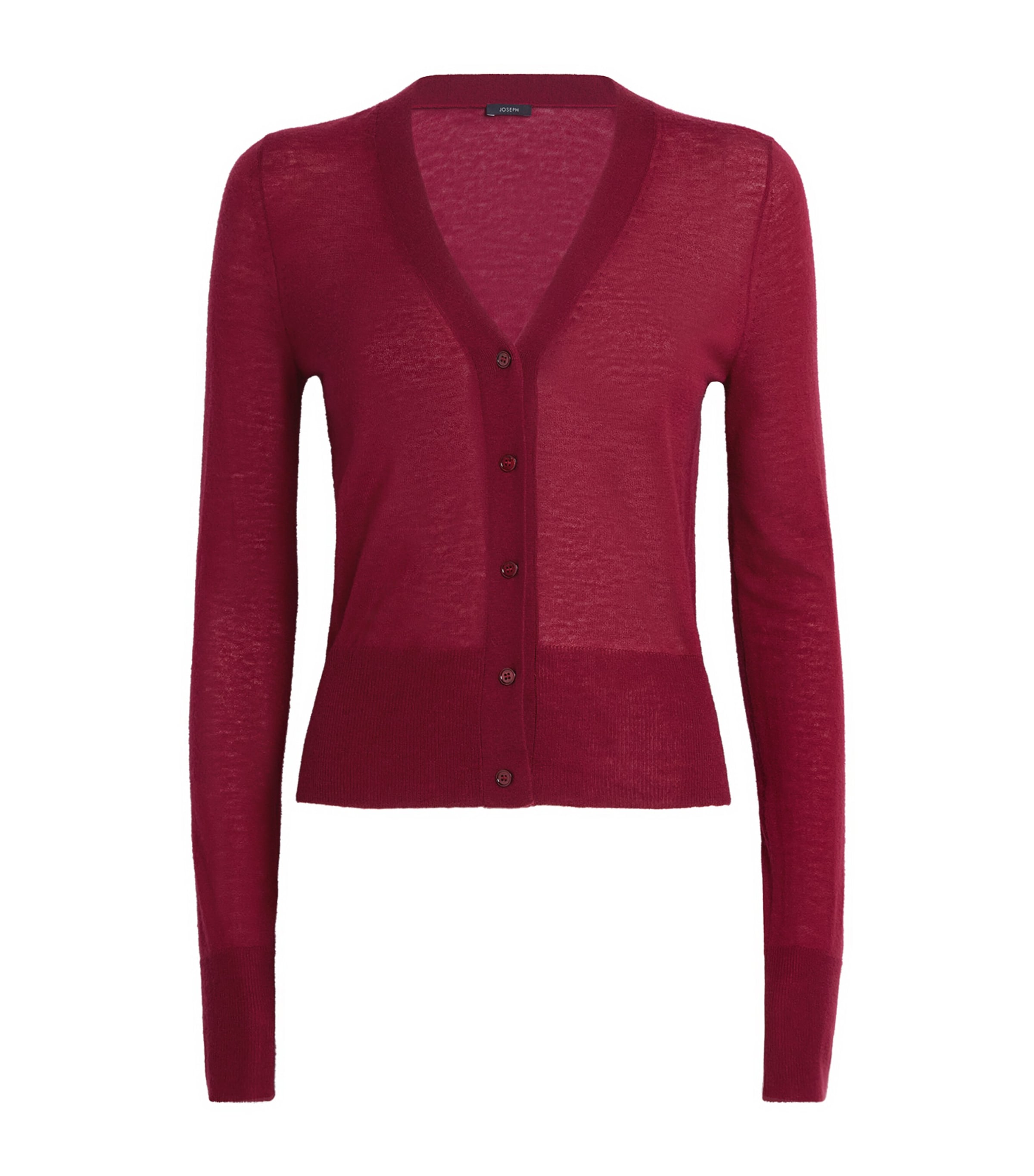 Joseph Cashmere Cashair Cardigan In Burgundy