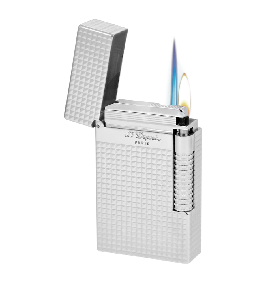 Palladium-Plated New Grand Dupont Lighter SILVER Image 8