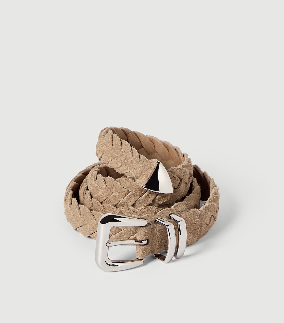 Brunello Cucinelli Leather Braided Belt Image 3