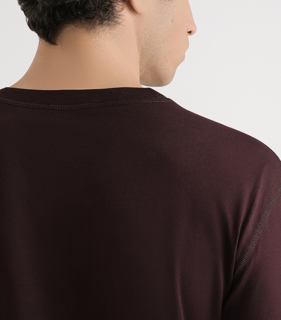 Cotton Long-Sleeve T-Shirt M2762-INDIGO Image 4