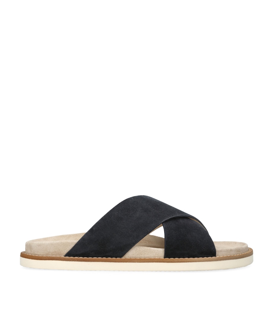 Suede Crossover Sandals NAVY Image 1