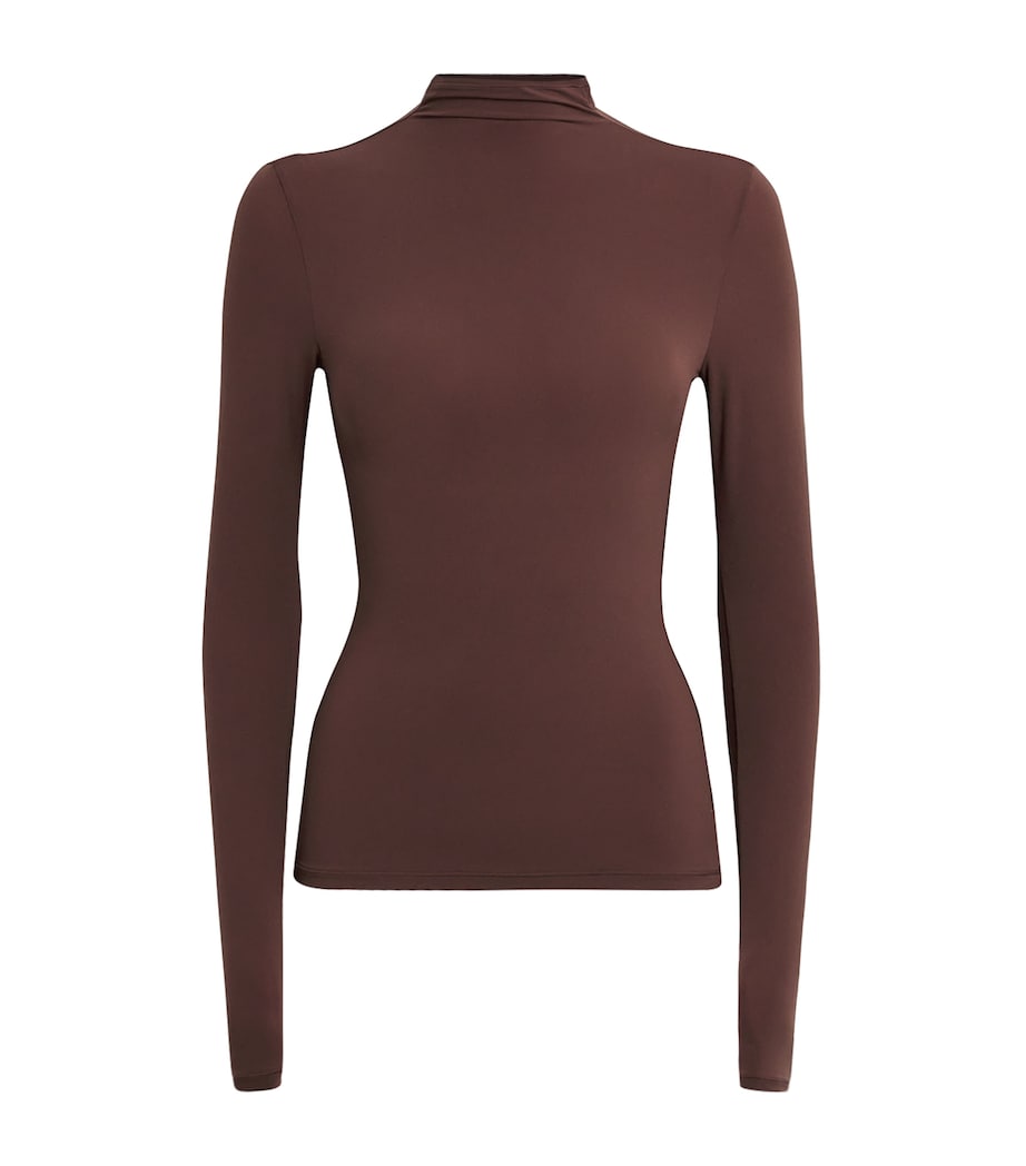 Fits Everyone Rollneck Top COCOA Image 1