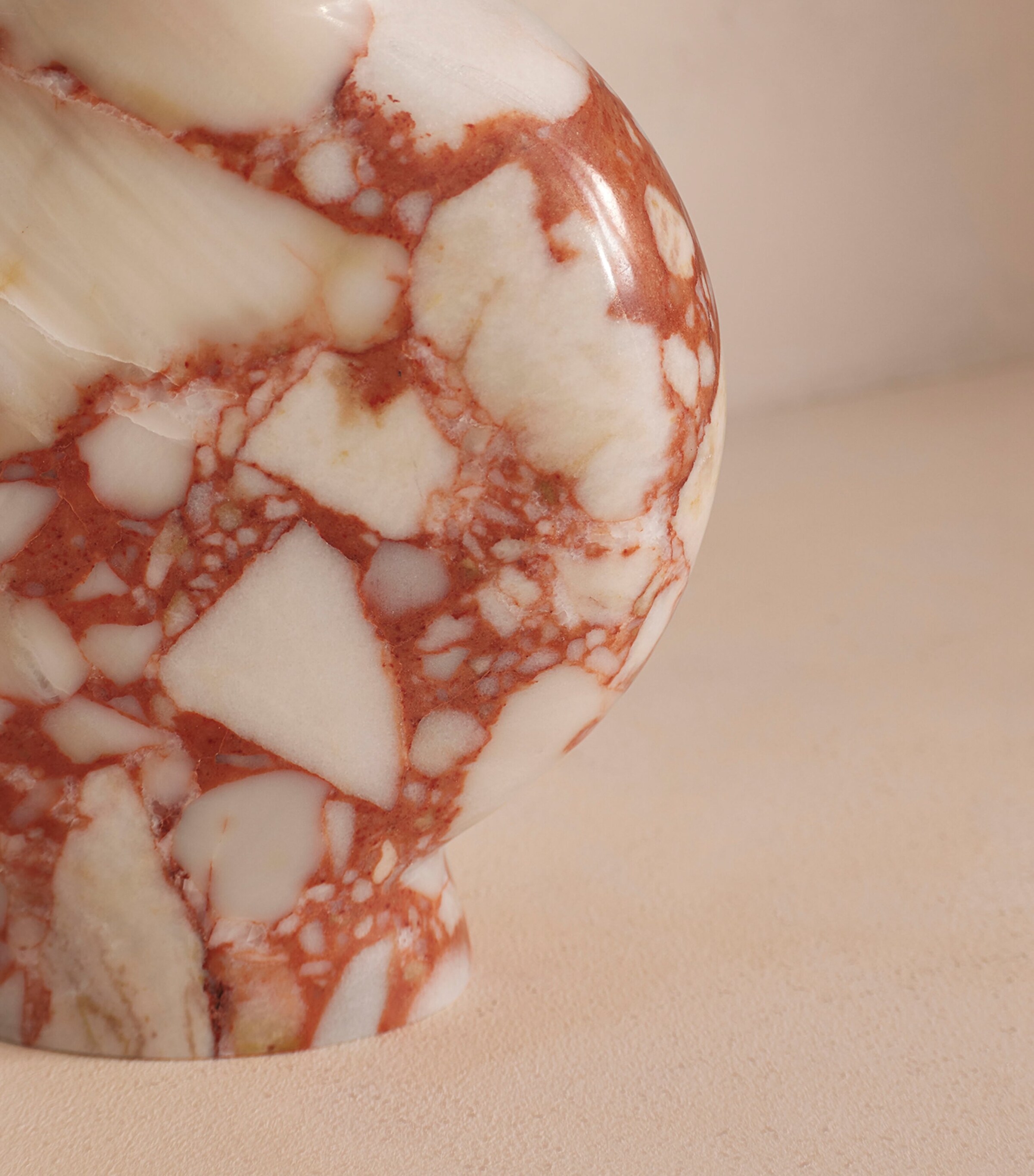 Marble Sesso Vase (18cm) RED Image 5