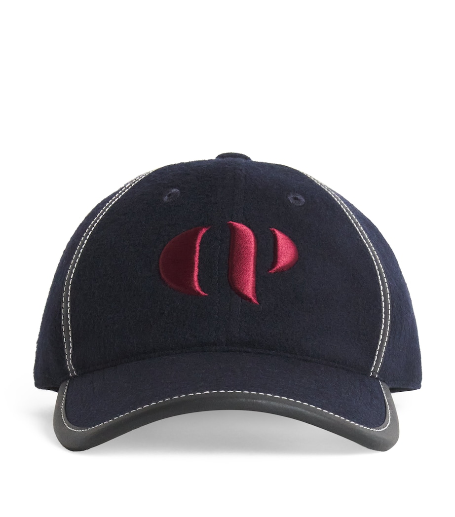 Wool-Blend CP Logo Baseball Cap NAVY Image 1