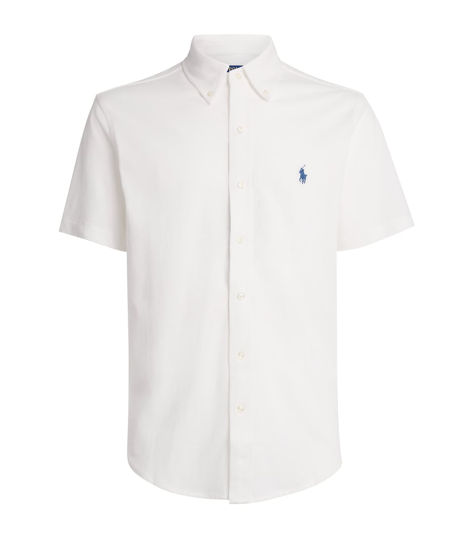 Polo Ralph Lauren Mens Cotton Short-Sleeve Featherweight Mesh Shirt White Image 1