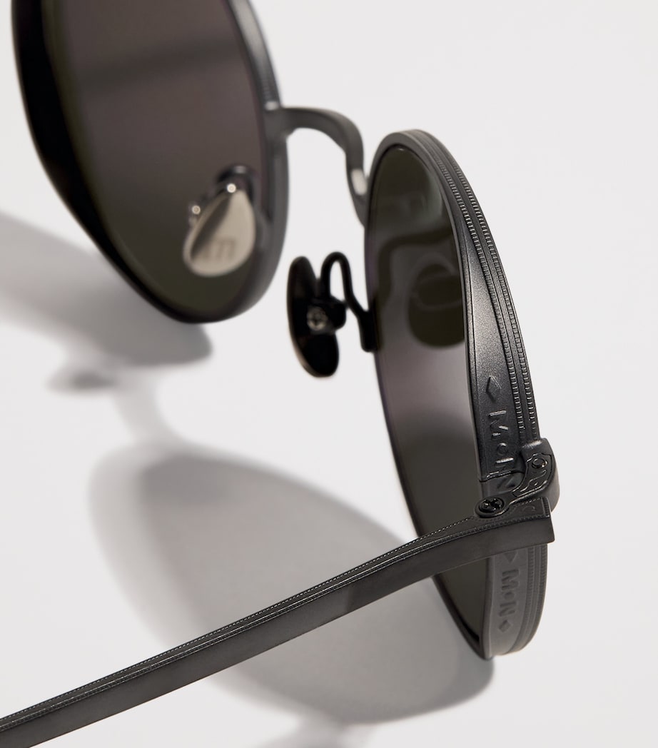Round Sunglasses MATTE BLACK SILVER Image 5