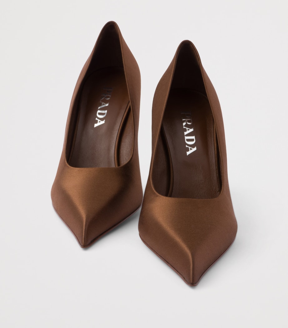 Prada Satin Pumps 85 Brown Image 6