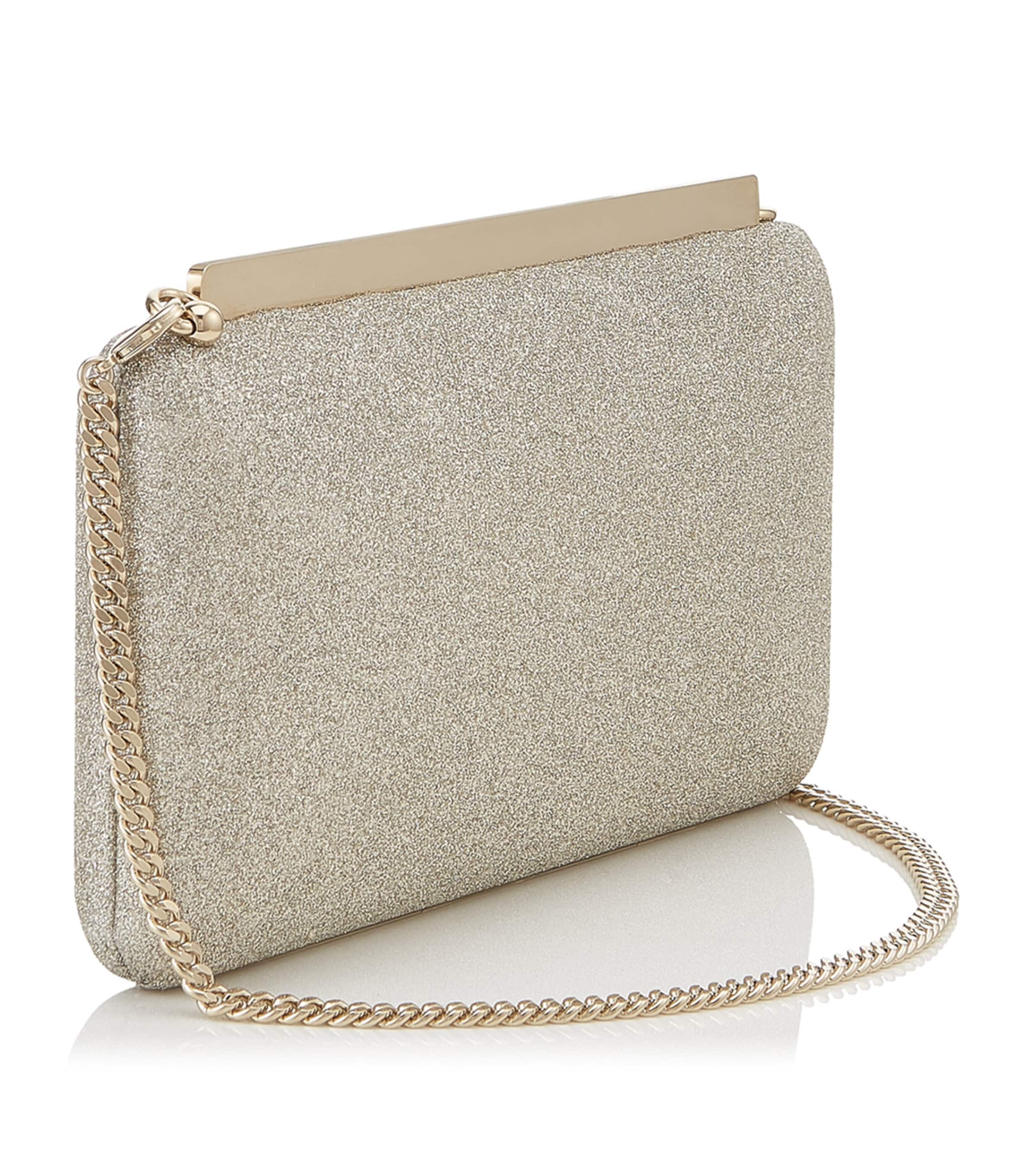 Glitter Ellipse Clutch PLATINUM ICE Image 3