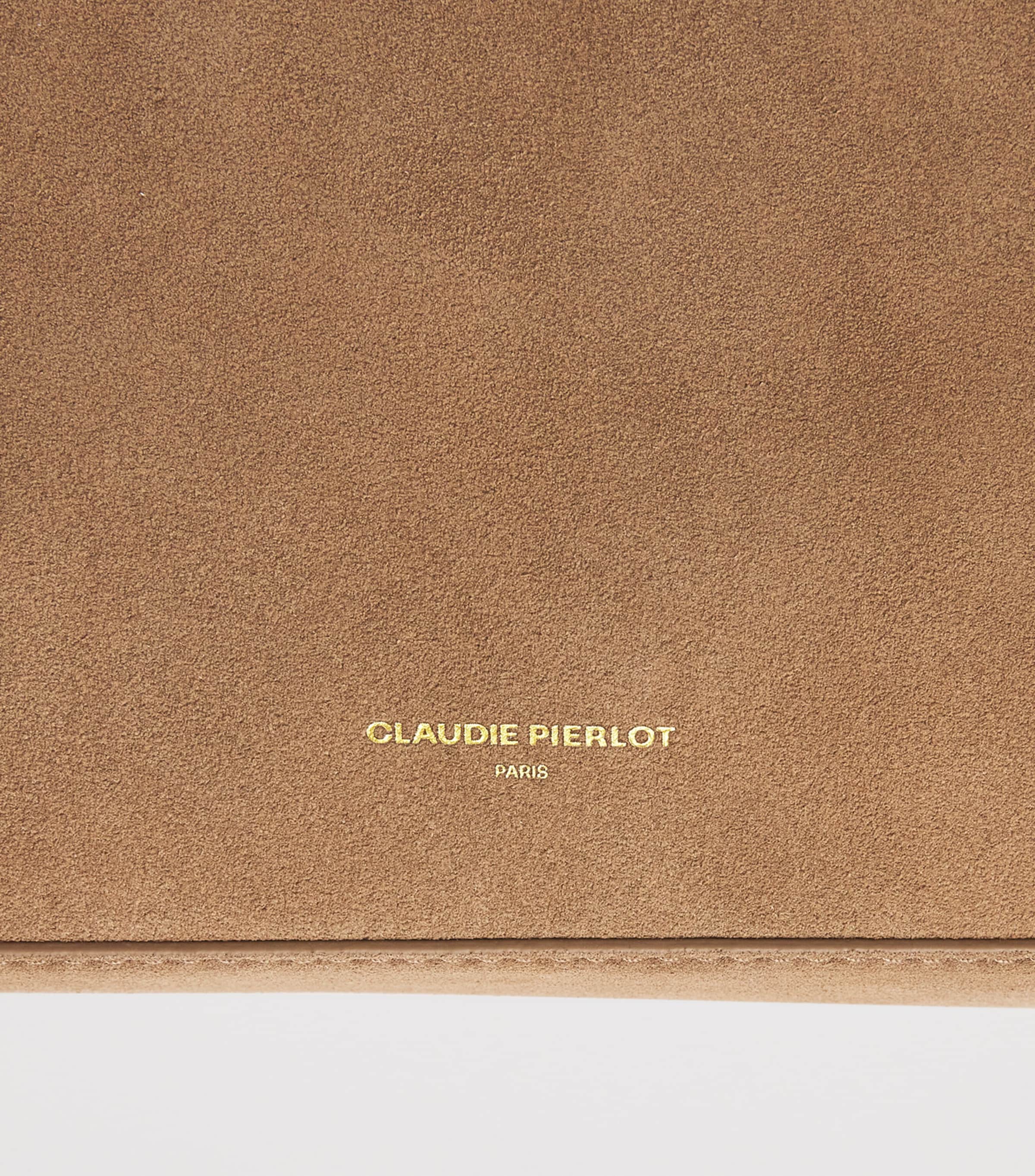 Claudie Pierlot Suede Shoulder Bag Sand Image 6