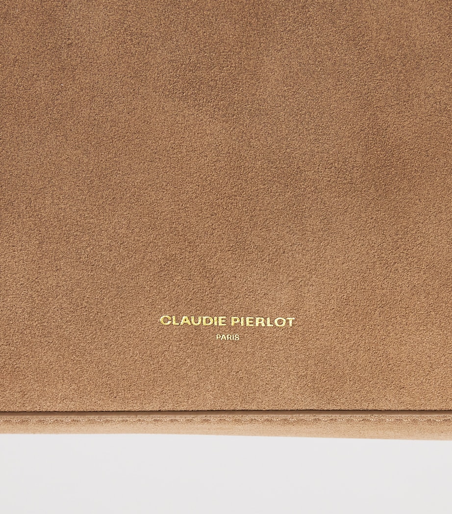 Claudie Pierlot Suede Shoulder Bag Sand Image 6
