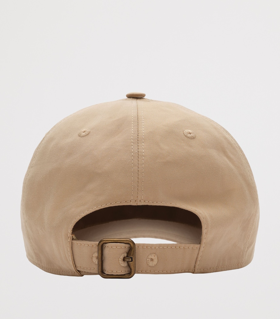 Burberry Cotton Gabardine Logo Cap Flax Image 3