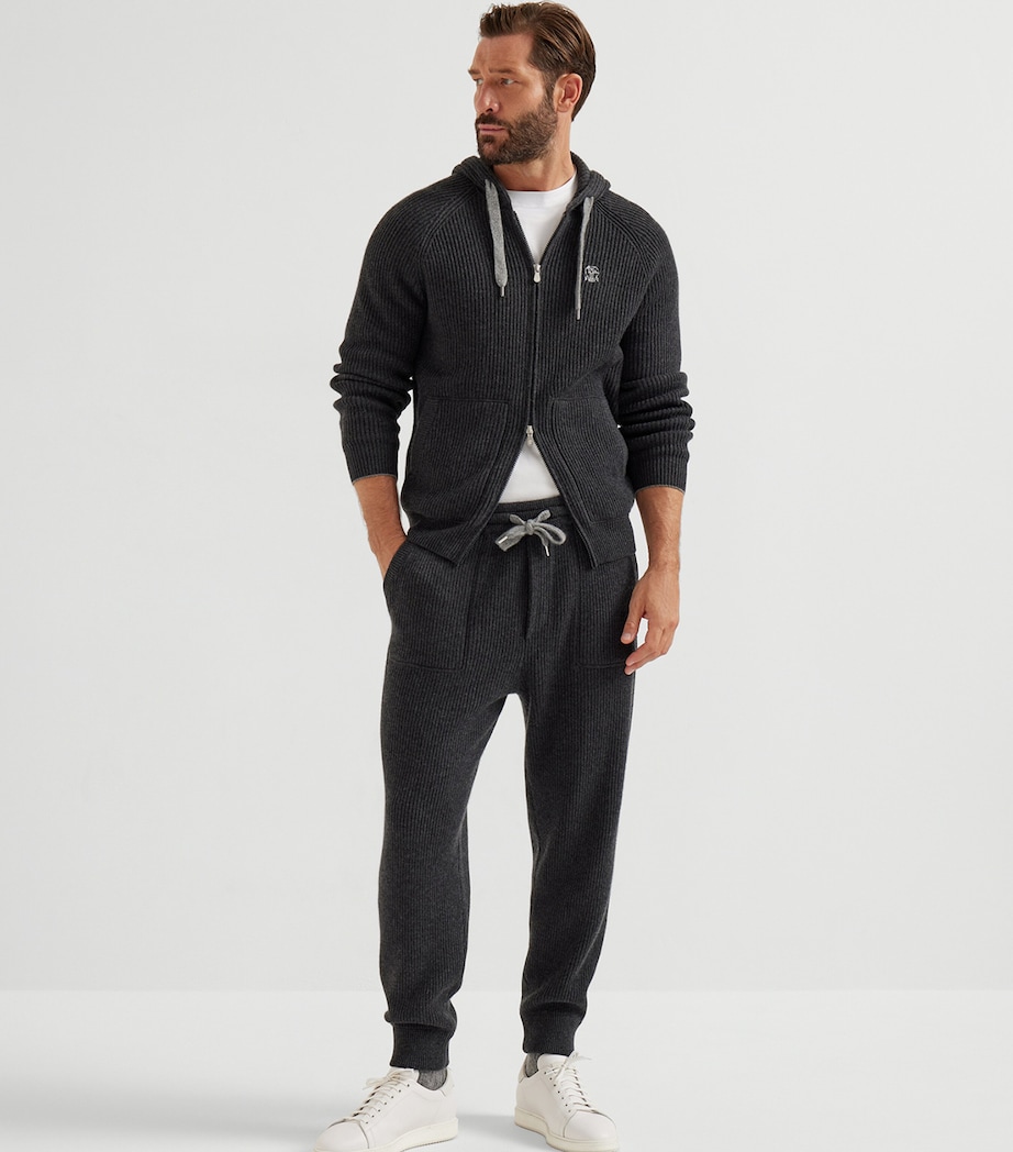Cashmere Logo Zip-Up Hoodie CZA06 Image 3
