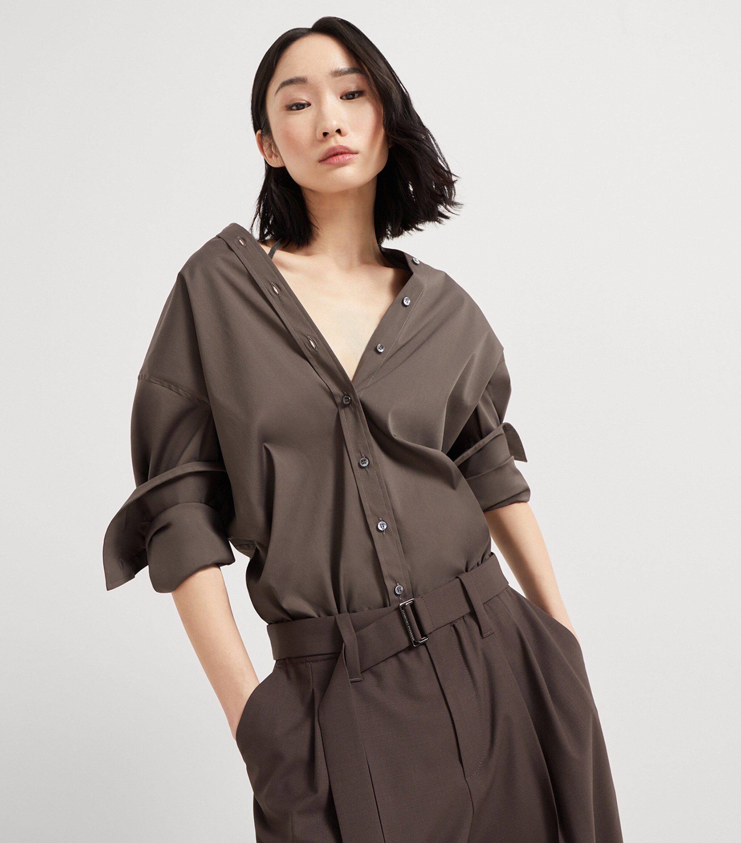 Stretch-Cotton Poplin Shirt C8705 Image 5