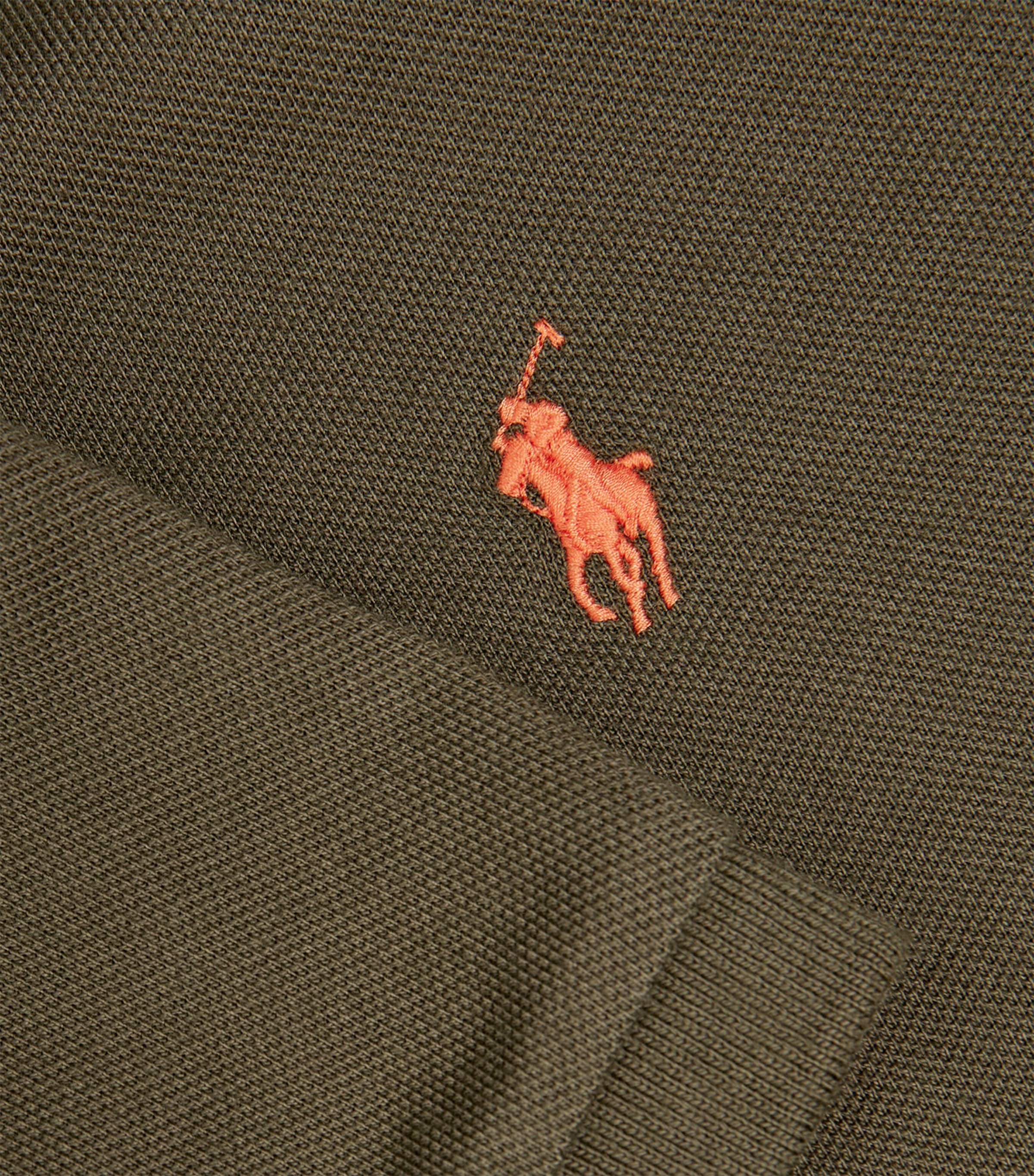 Cotton Mesh Polo Shirt GREEN Image 5