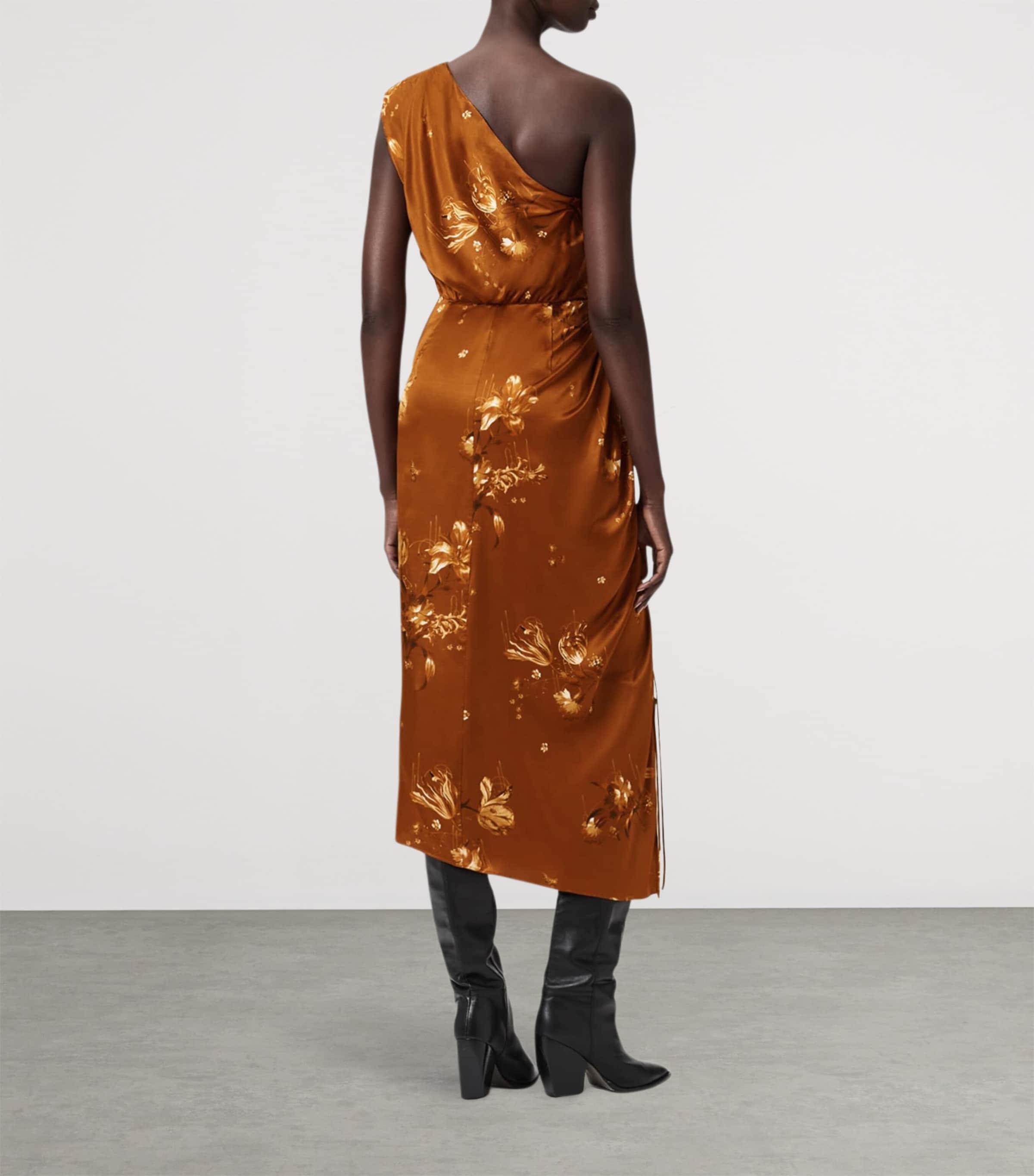 Floral Laura Midi Dress ANIA RUST BROWN Image 3
