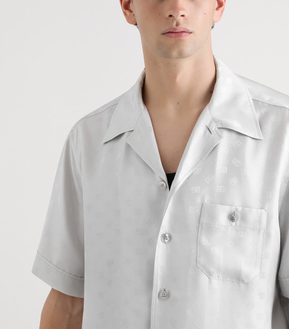 Wool Logo Short-Sleeve Shirt N4534-LIGHT GREY Image 4