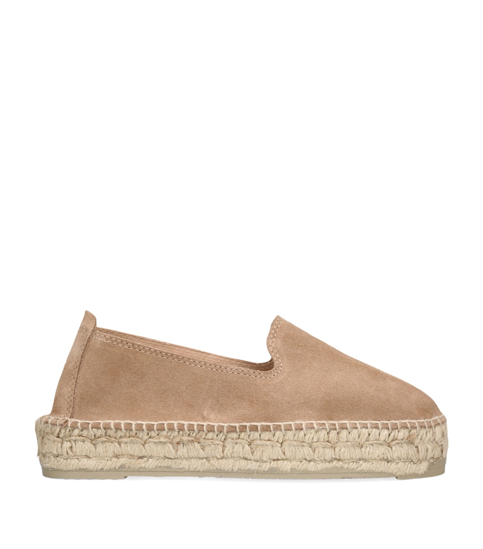 Manebi Suede Hamptons Espadrilles 40 Taupe