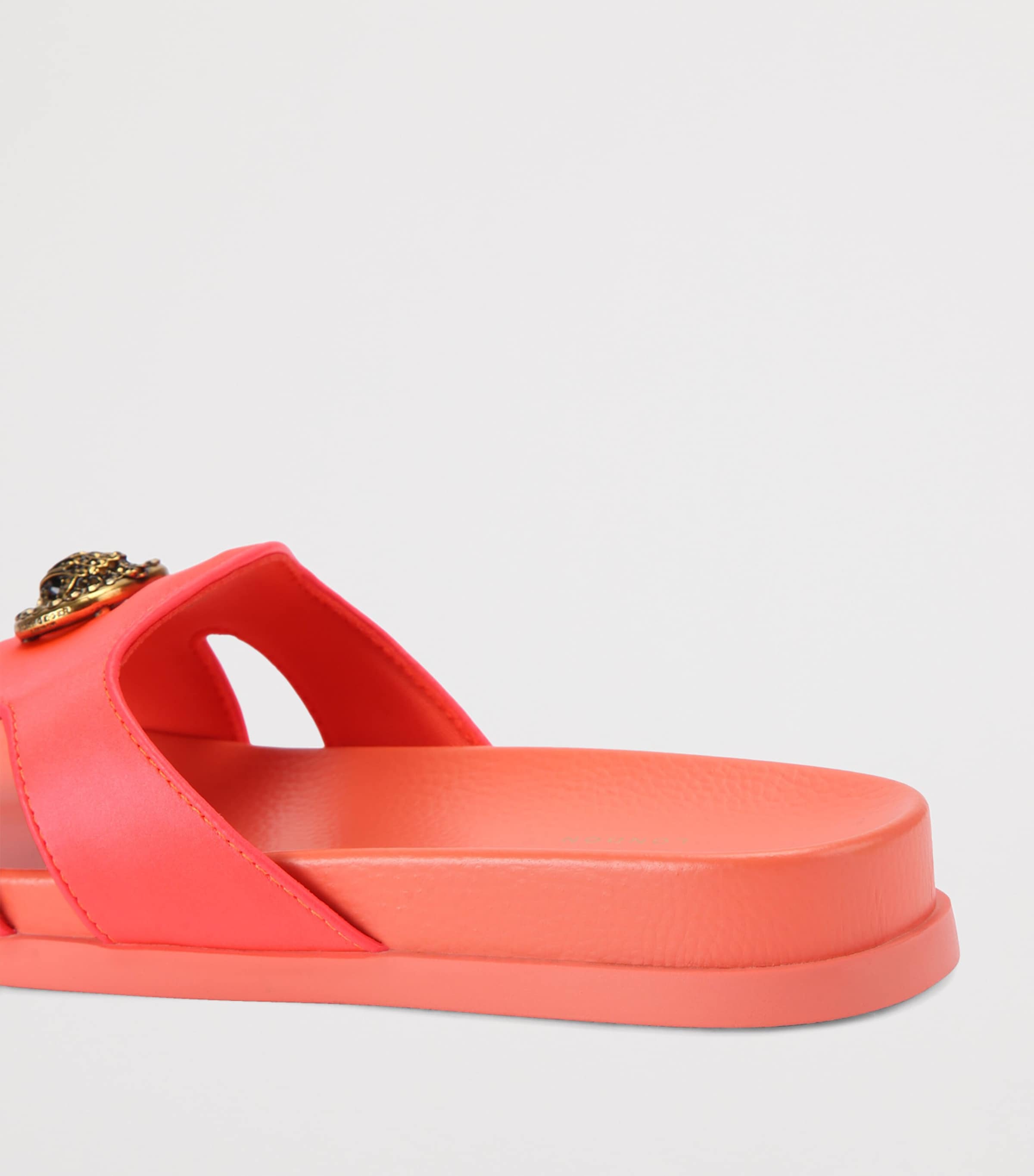 Kurt Geiger London Satin Cut-Out Chelsea Slides Orange Image 3