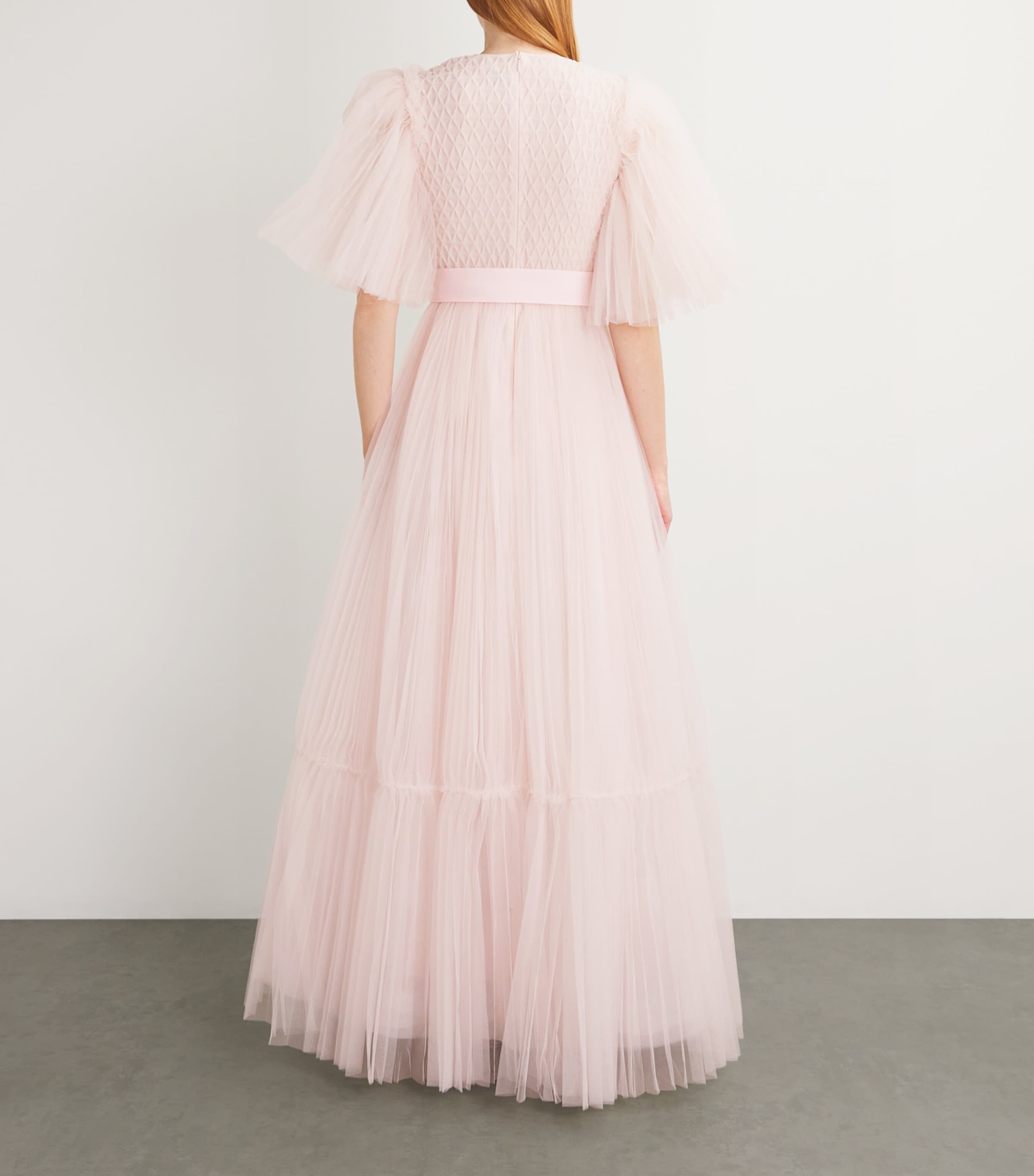 Huishan Zhang Womens Tulle Embellished January Gown Mauve Image 3