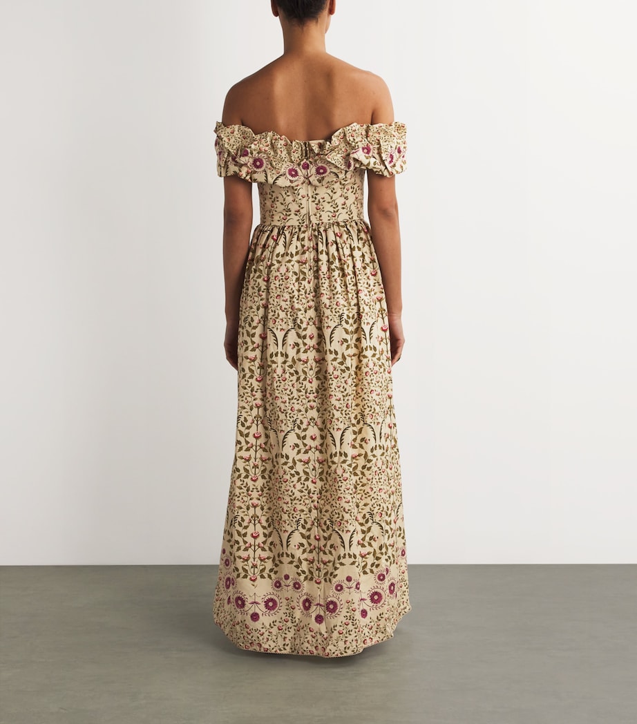 Cotton Floral Print Sueño Maxi Dress MULTICOLOR Image 3