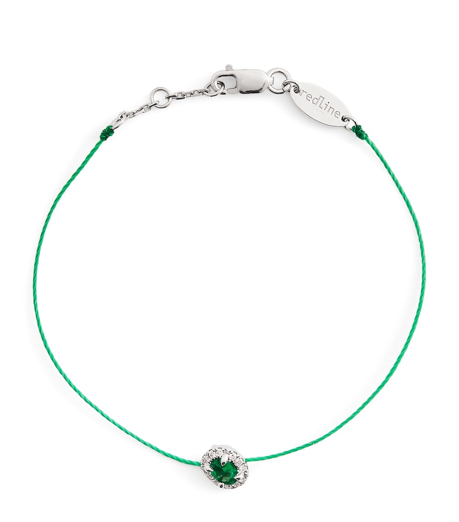 White Gold, Diamond and Emerald Diva Bracelet WHITE GOLD Image 1