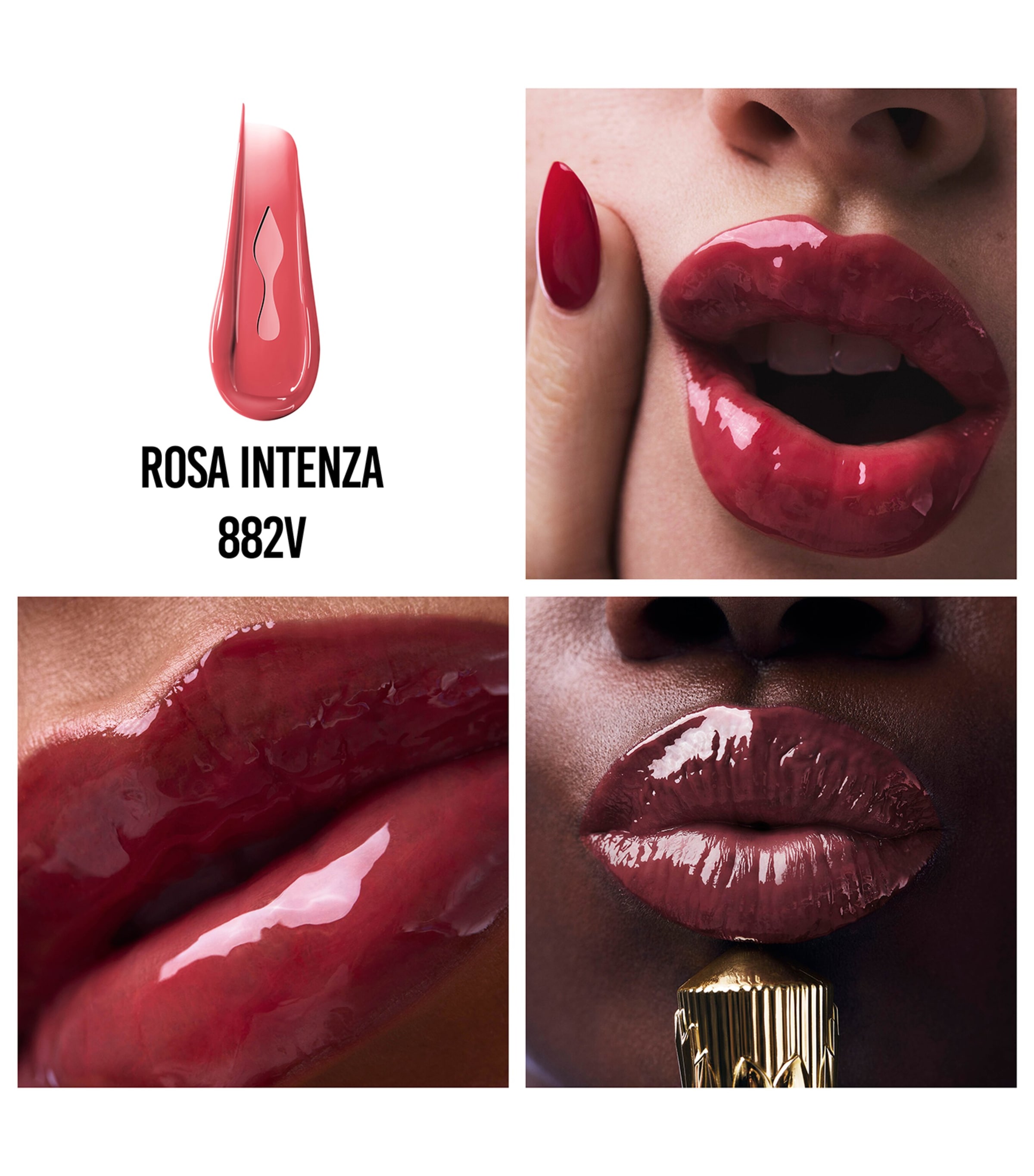 Christian Louboutin Rouge Stiletto Glossy Shine Vinyl Lip Gloss Rosa Intenza Image 2