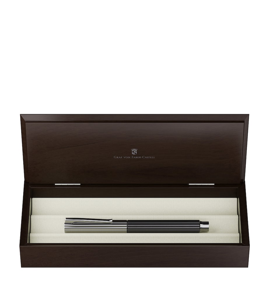 Ebony Wood Bloom Rollerball Pen BLACK Image 6
