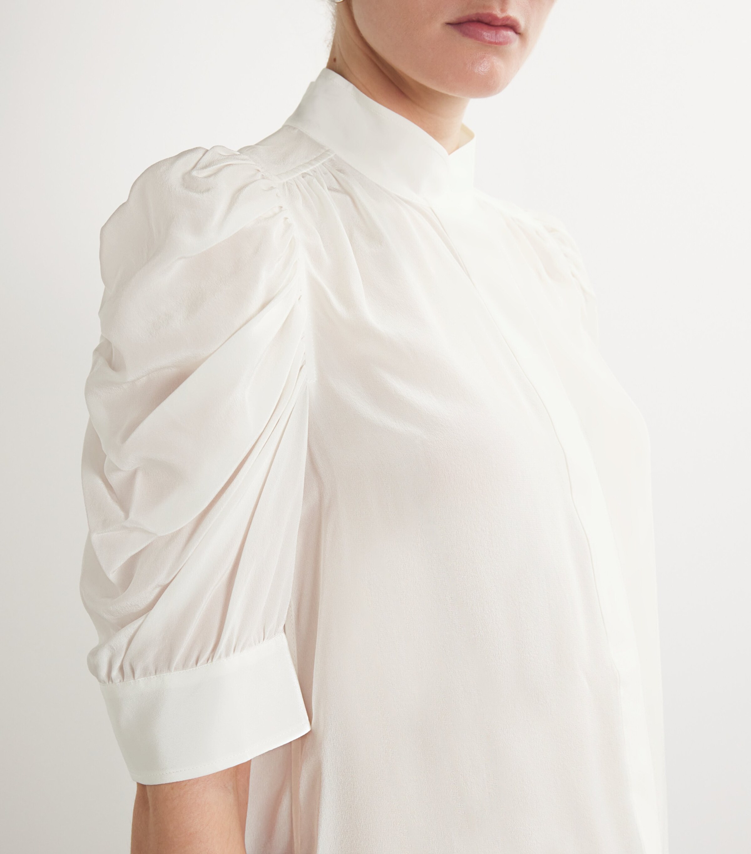 Silk Gillian Blouse OFF WHITE Image 6