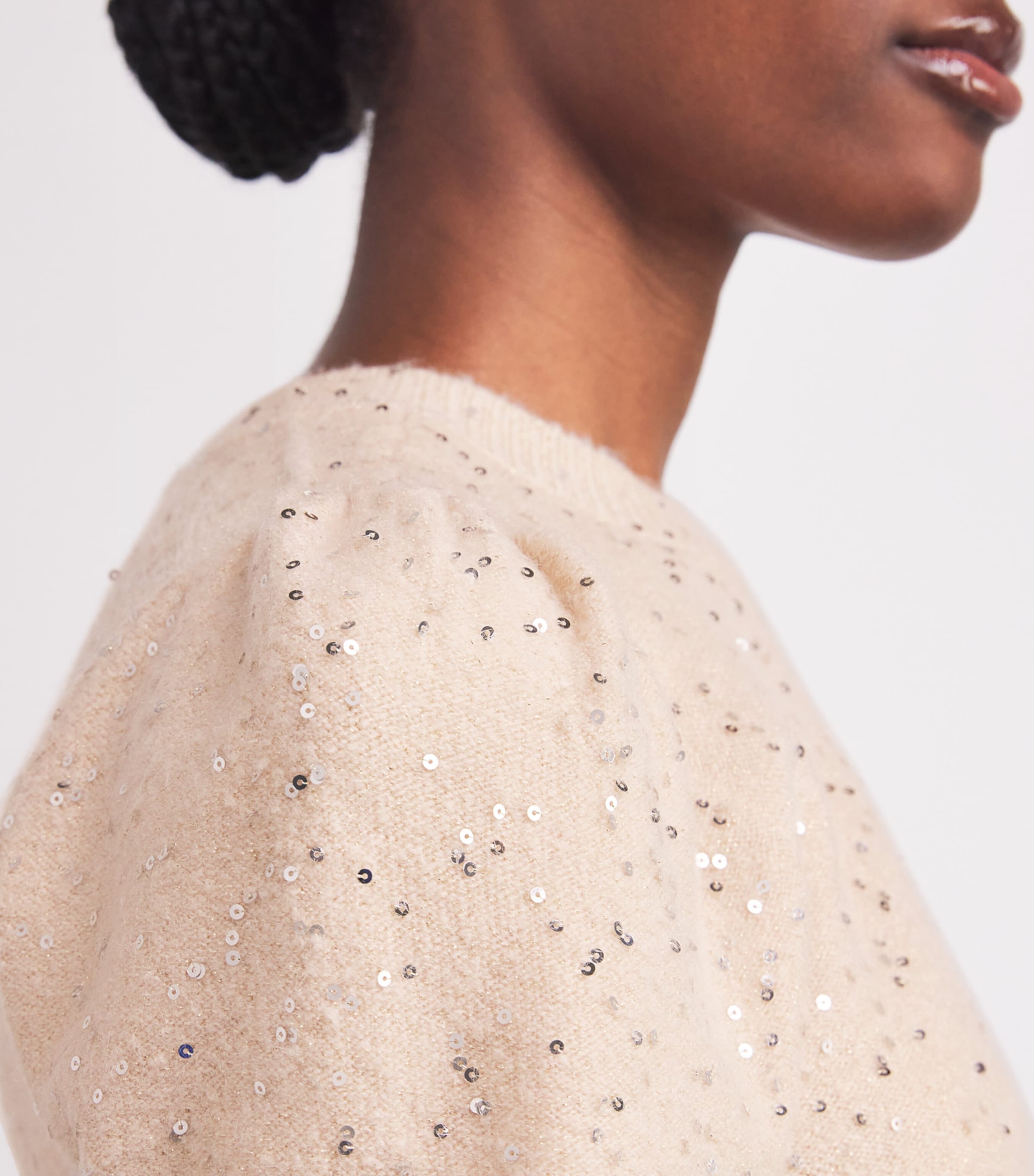 Sequin Gladiolus Sweater SOFT PINK Image 6