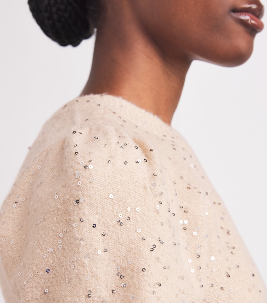 Sequin Gladiolus Sweater SOFT PINK Image 6