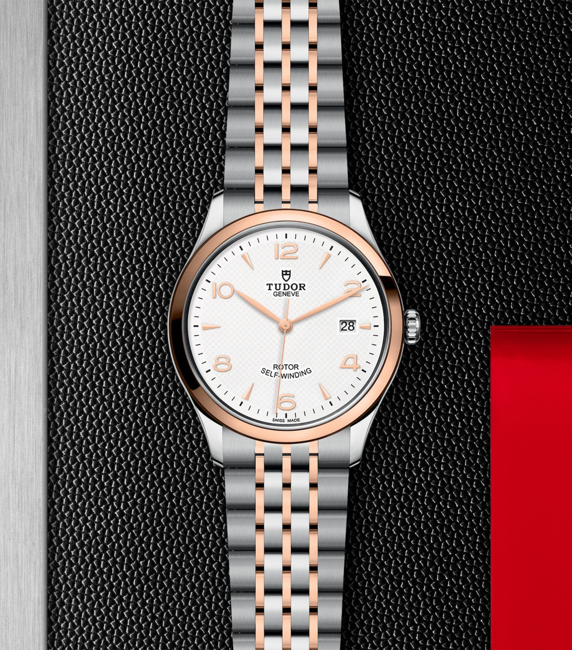 1926 Stainless Steel and Rose Gold Watch 39mm WHITE Image 5
