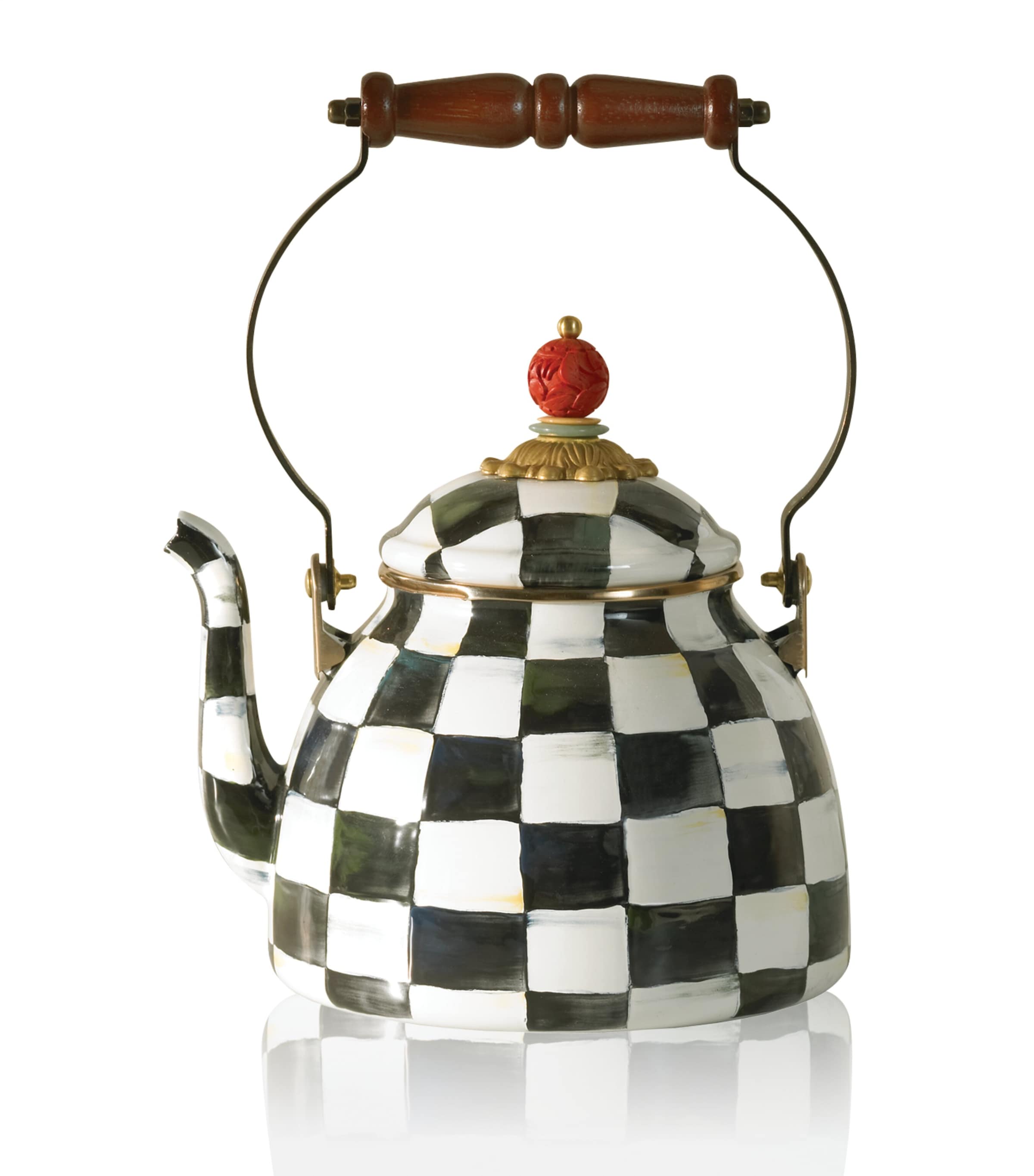 Mackenzie-childs 3 Quart Tea Kettle In Black