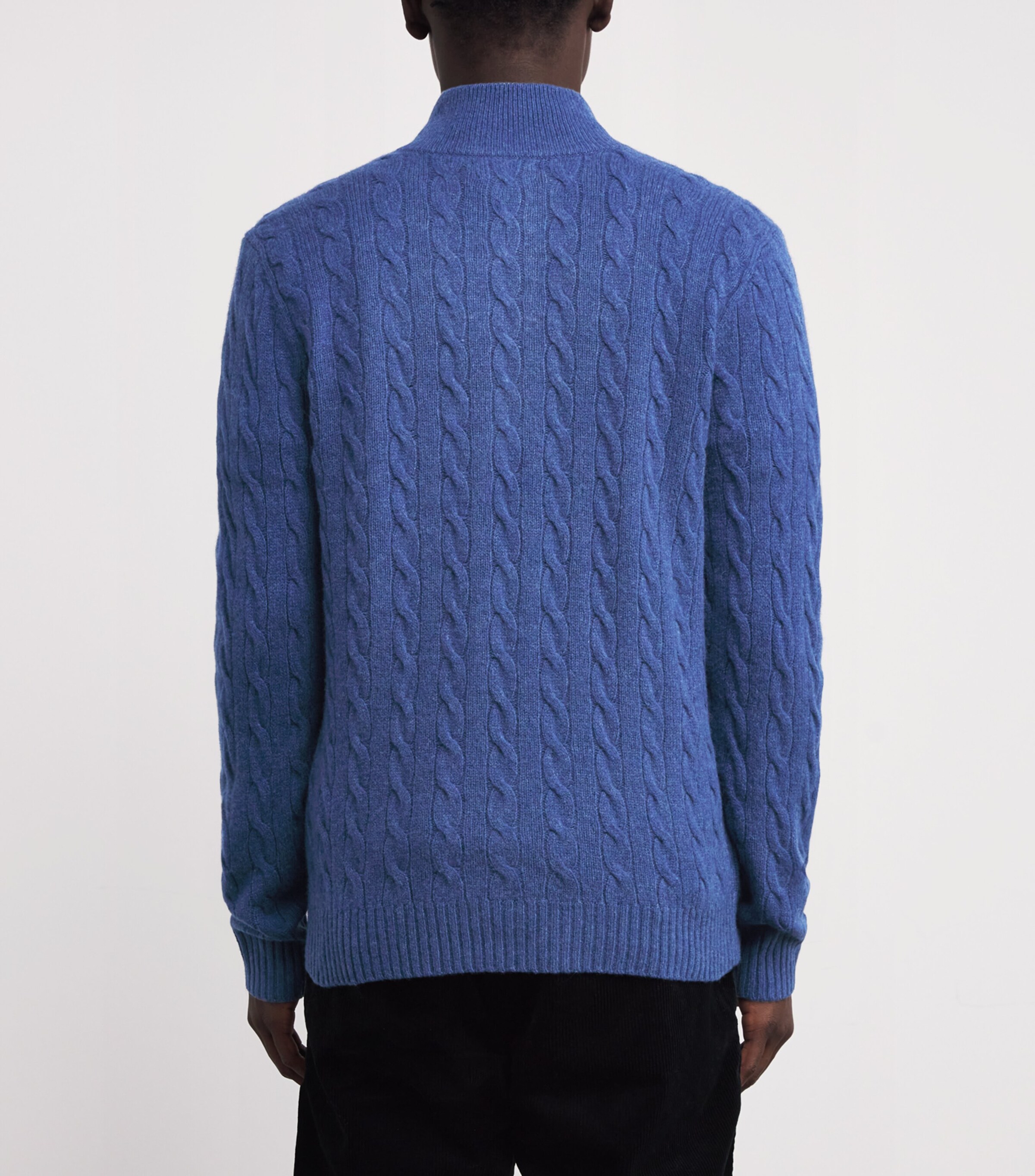 Wool-Cashmere Quarter-Zip Sweater NAVY Image 4