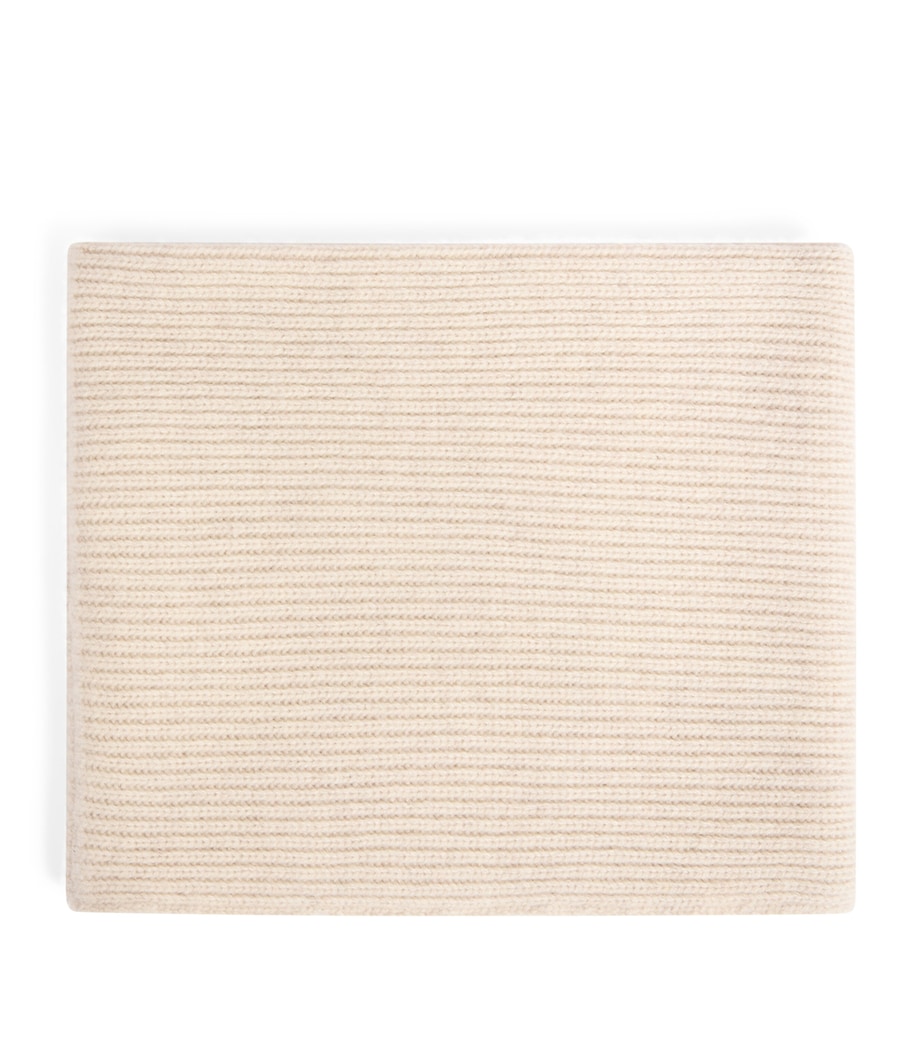 Cashmere Ribbed Tatodine Snood NATUREL Image 1