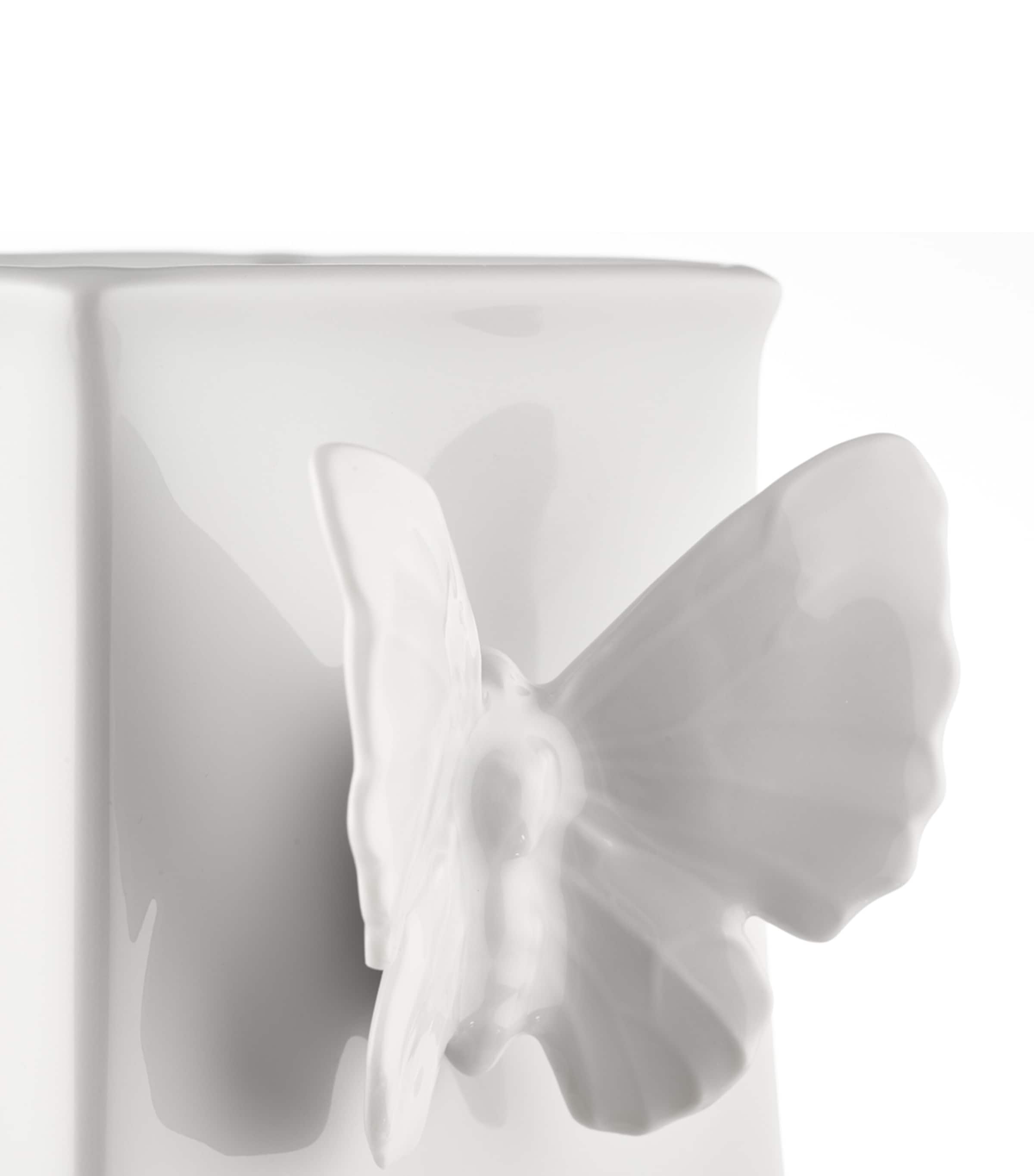 Large Porcelain Butterfly Vase (25cm) NO COLOUR Image 3
