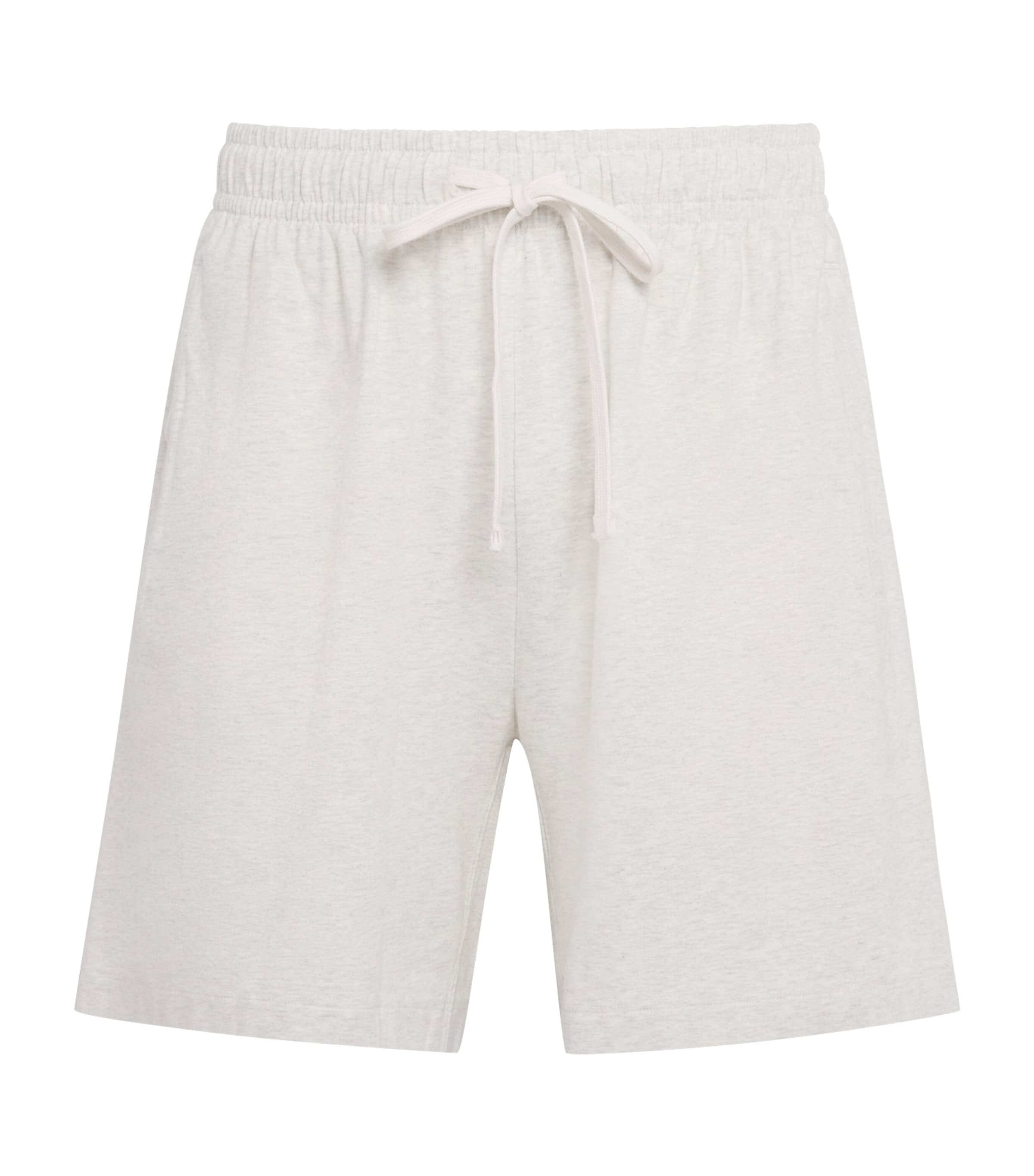 Skims Mens Cotton Relaxed Shorts Chalk Heather Image 1