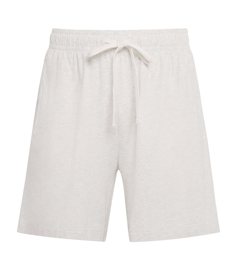 Skims Mens Cotton Relaxed Shorts Chalk Heather Image 1
